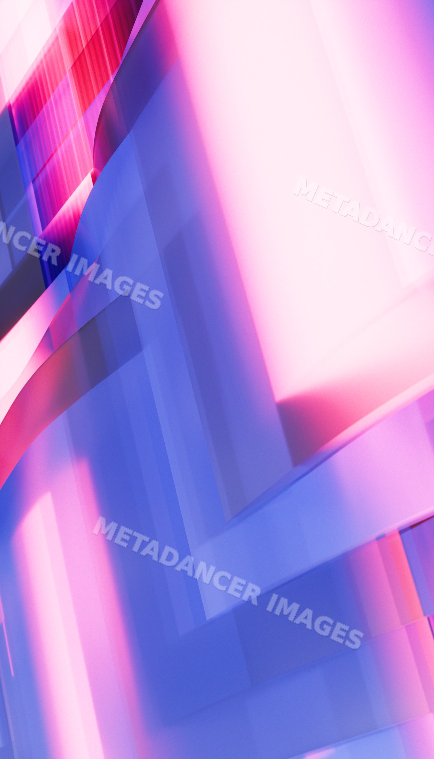 Colorful abstract digital artwork with pink and blue geometric shapes