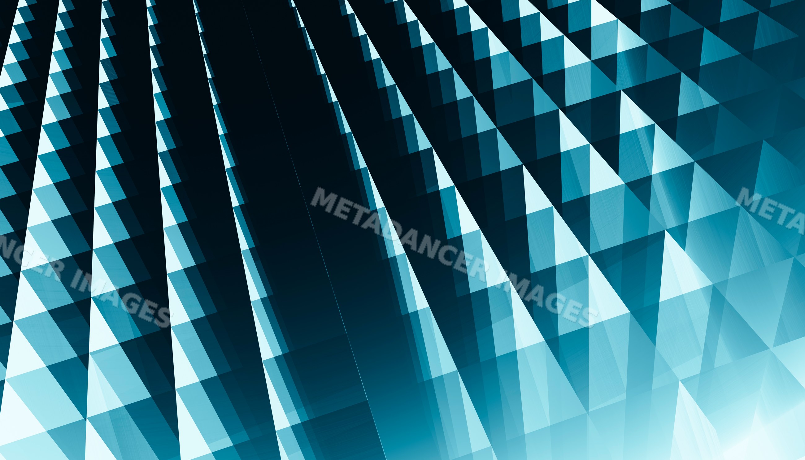 Abstract digital geometric pattern with blue triangular shapes