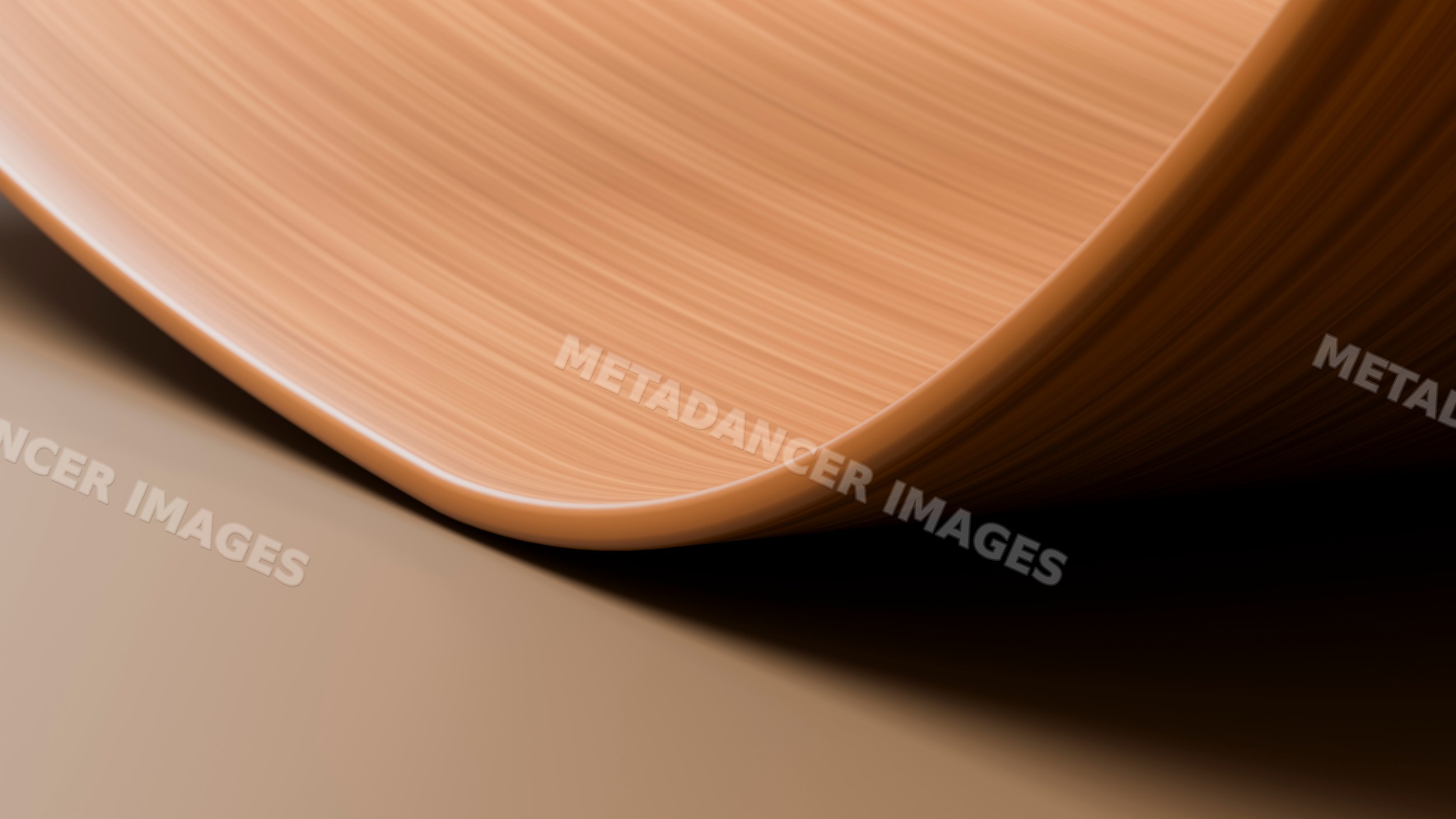 Close-up of smooth curved wood surface with natural texture