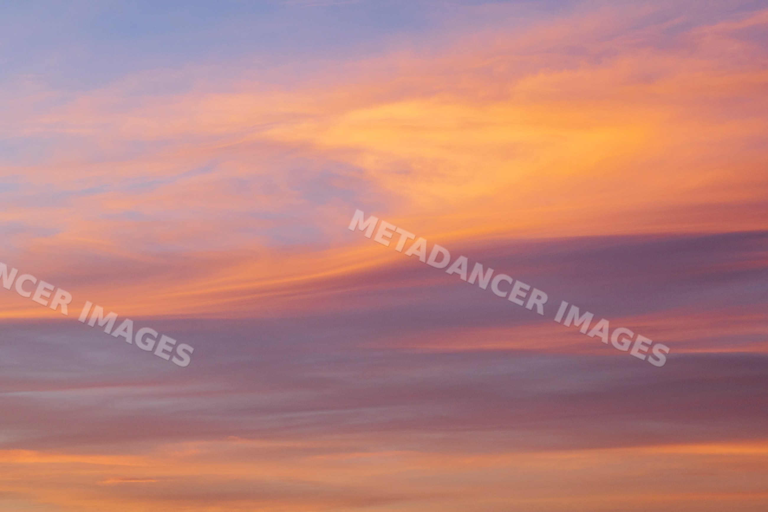 Sunset sky with colorful clouds over erg lehoudi