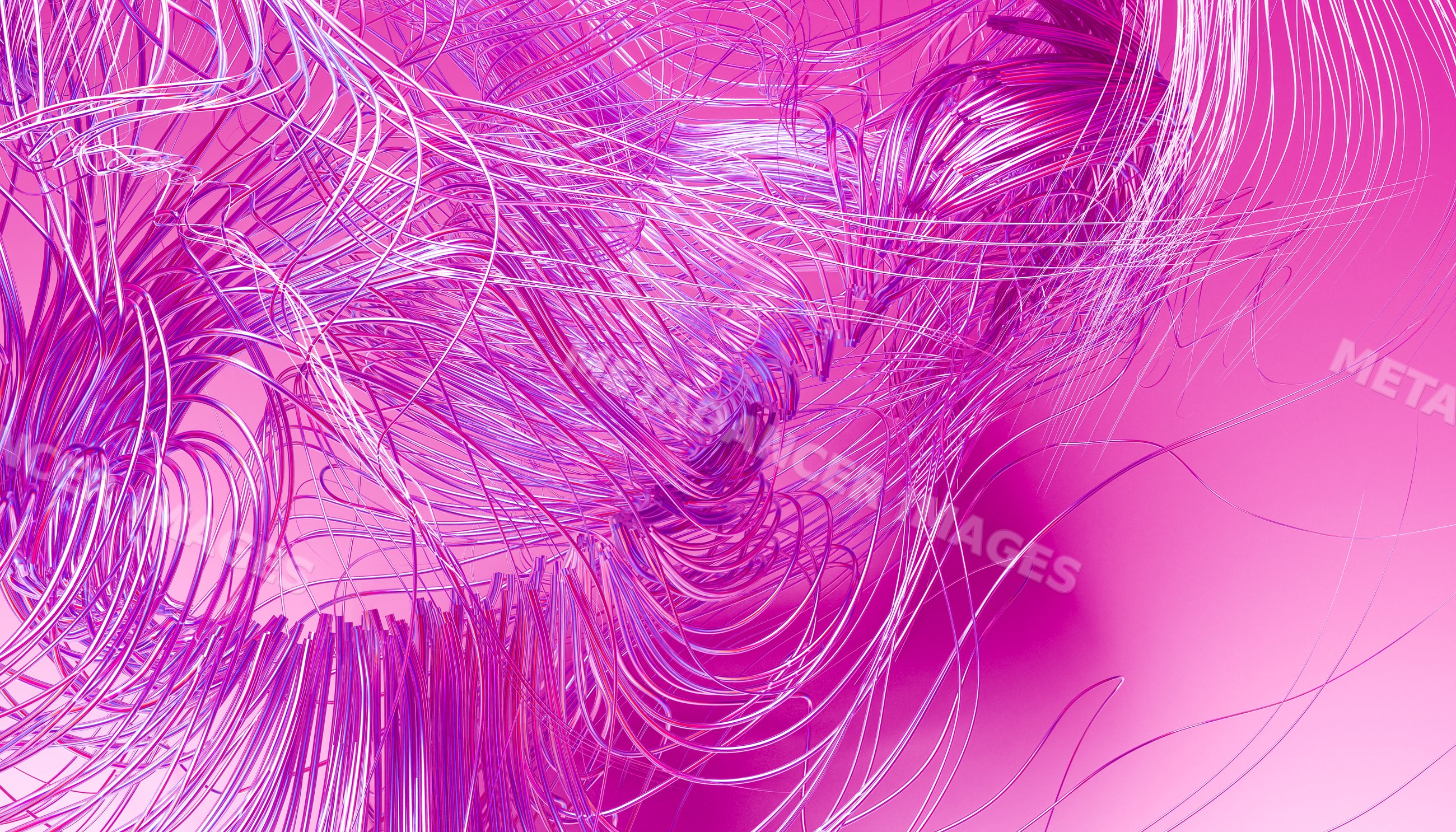 Abstract pink and purple swirling lines and curves with flowing