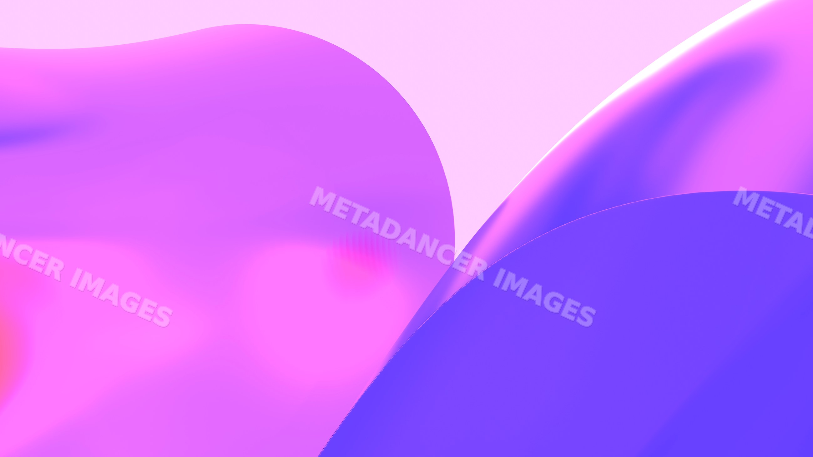 Abstract smooth purple shapes with round curves on pink background