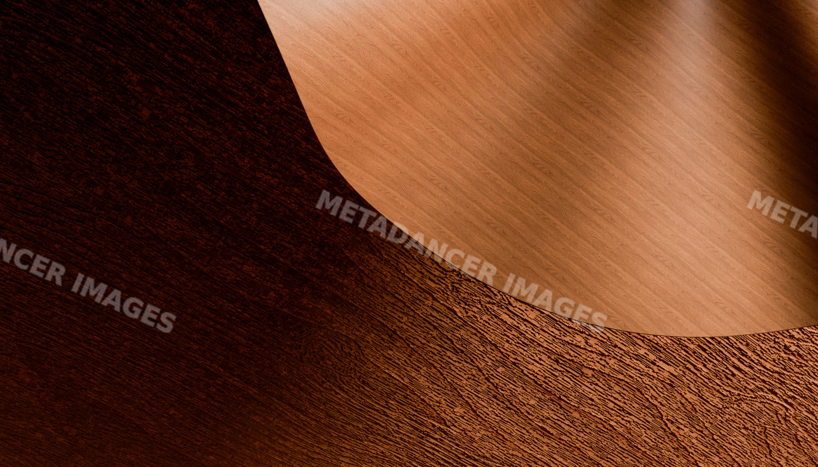 Curved wood surfaces showcasing detailed light and dark grain textures