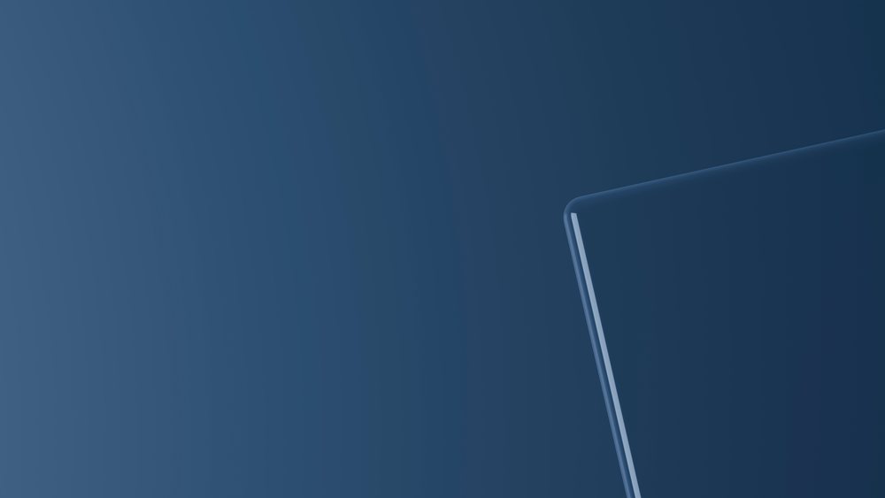 Modern tablet device with digital screen on blue background