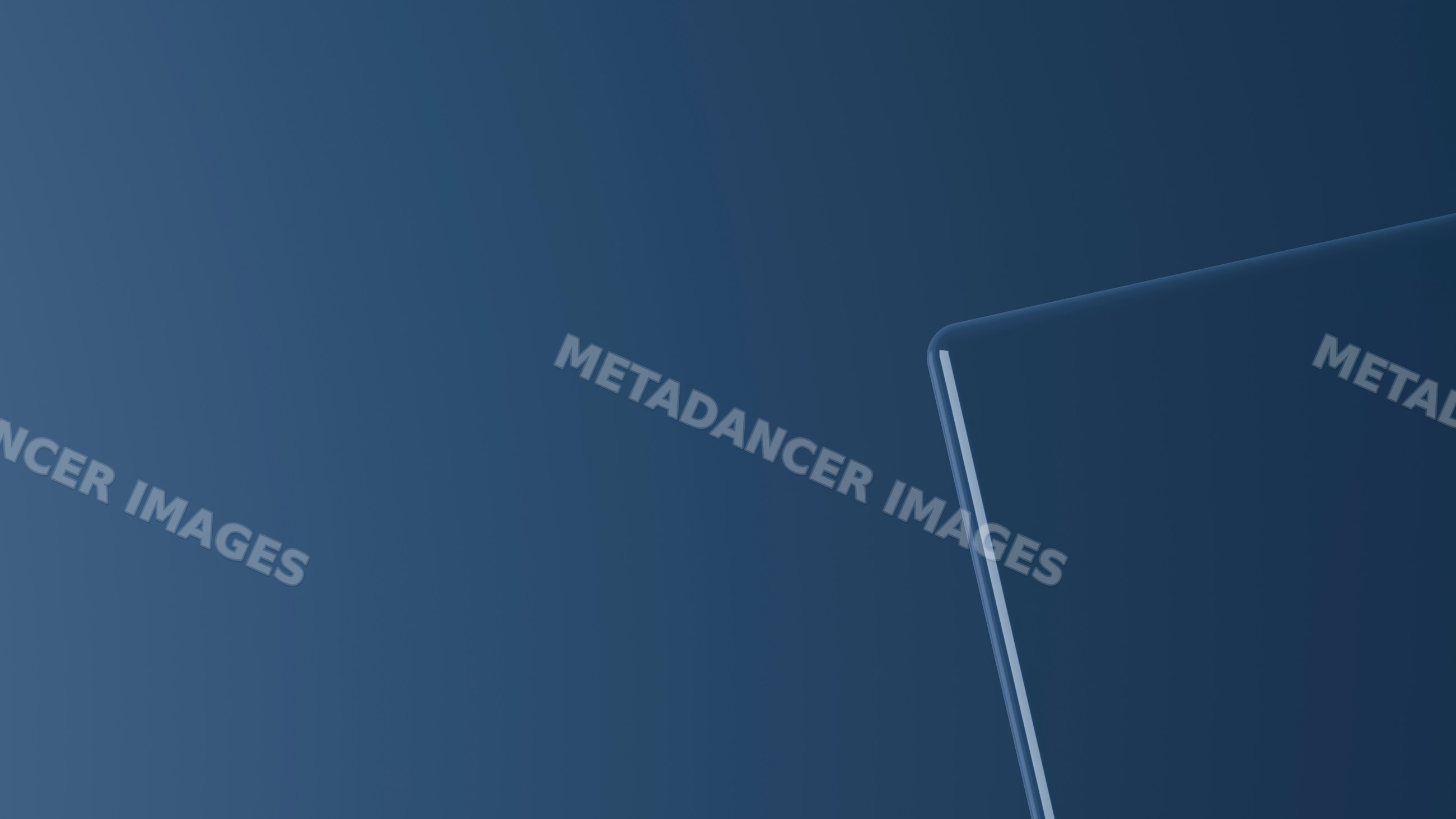 Modern tablet device with digital screen on blue background