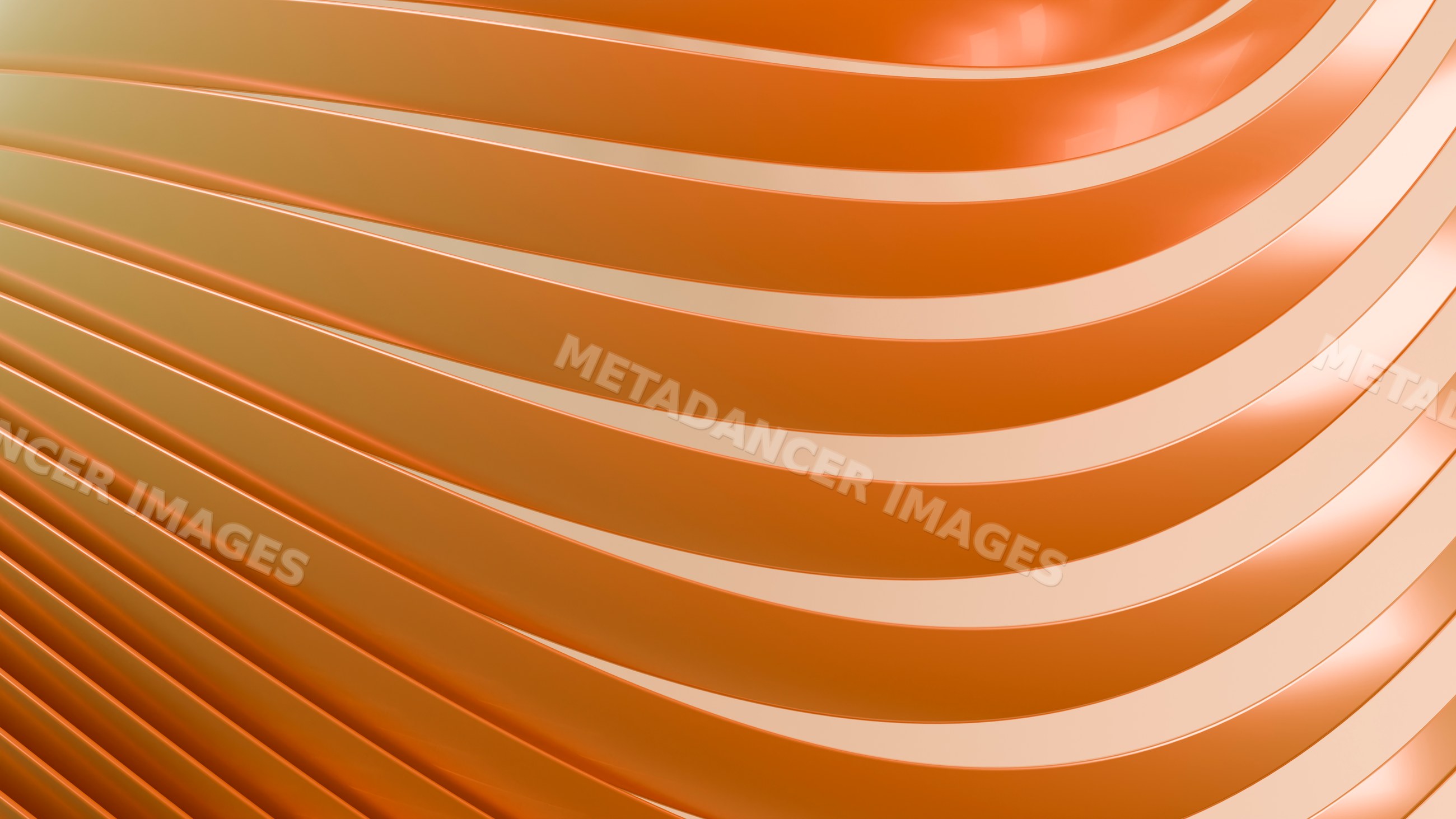 Orange curved wave pattern abstract digital illustration