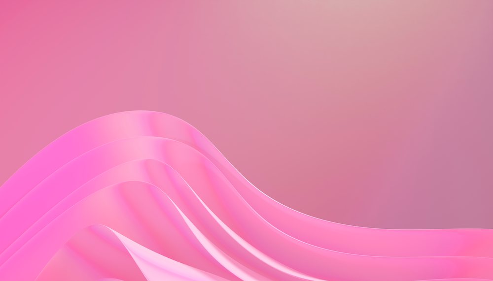 Abstract pink smooth waves with flowing curves on gradient background