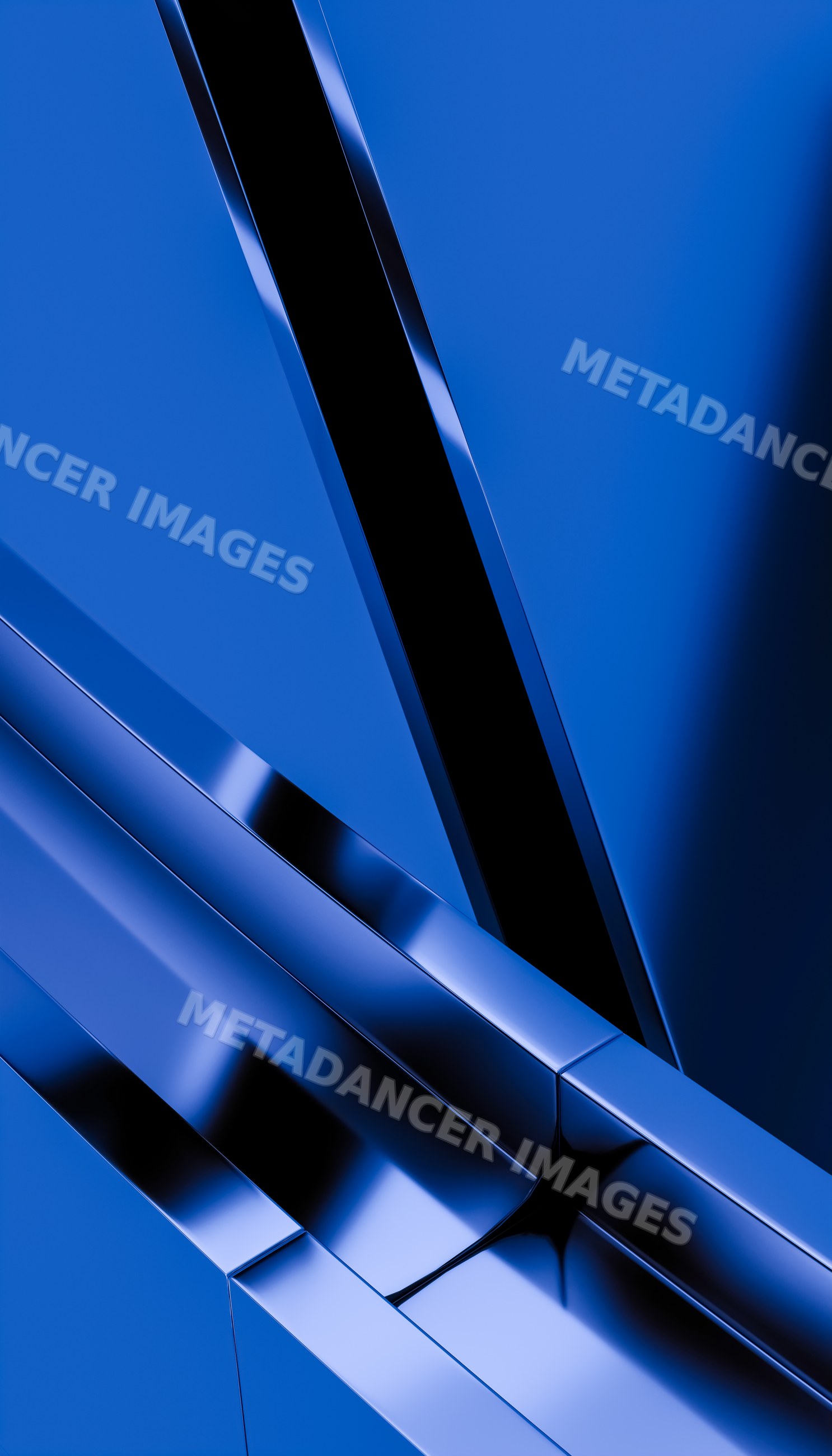 Abstract blue metallic geometric shapes background illustration