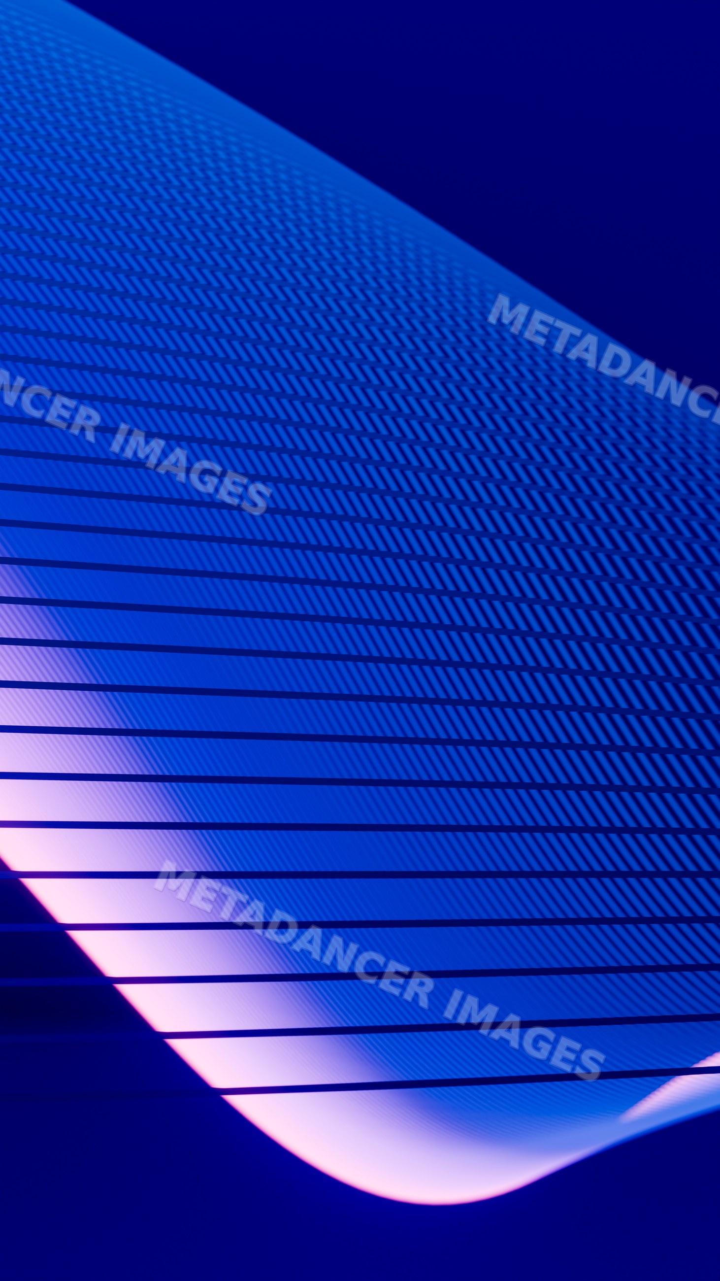 Abstract blue curved wave with glowing gradient lines