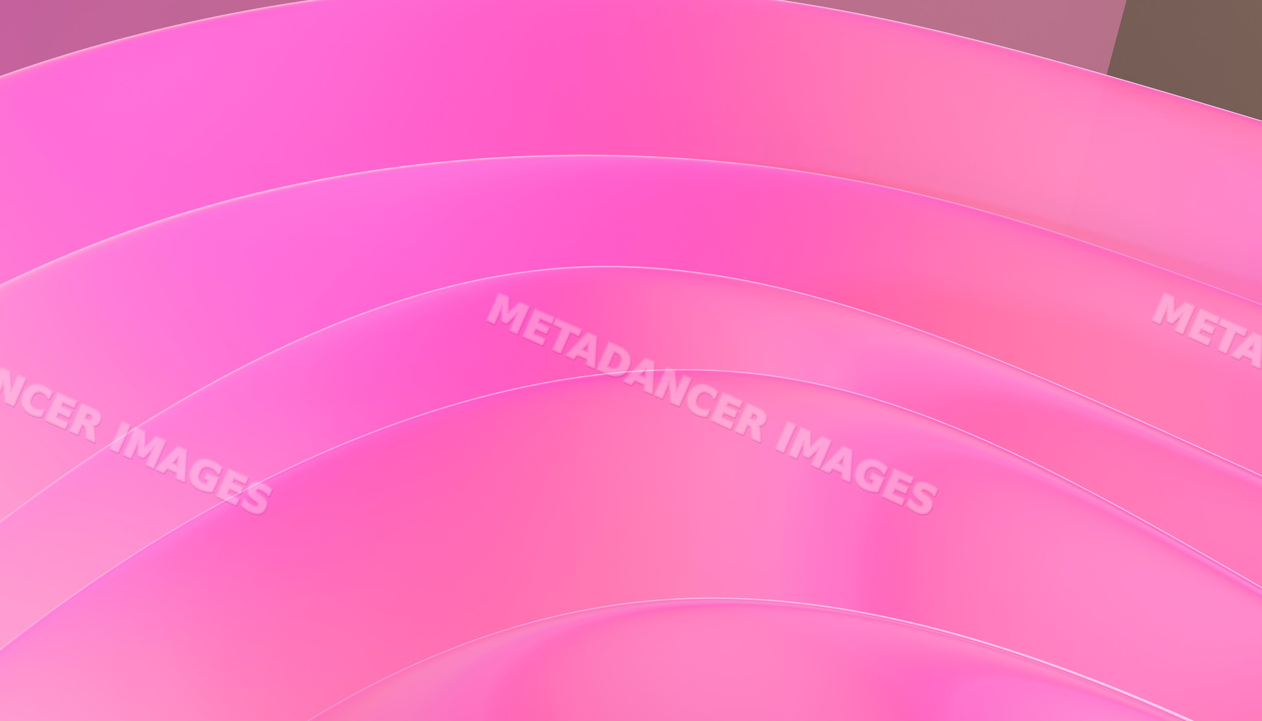 Smooth pink curved layered surface in an abstract design