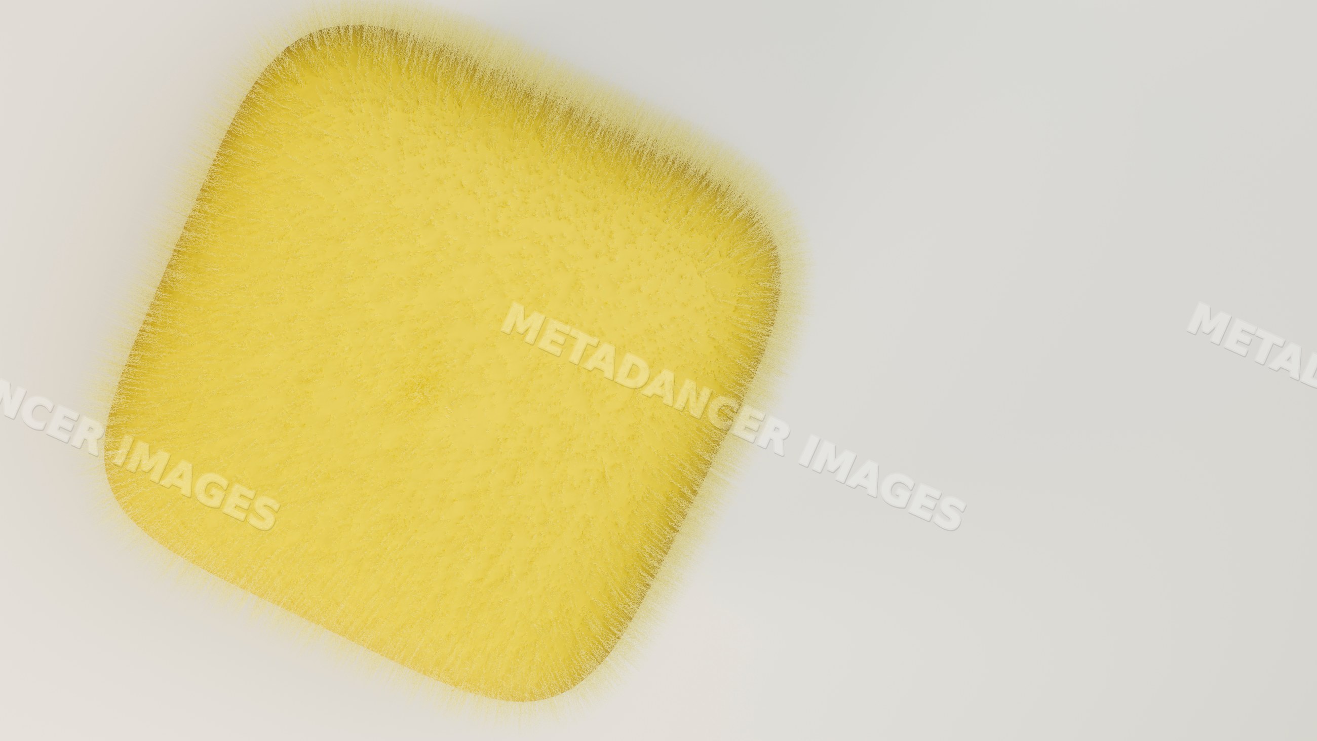 Yellow square with soft furry texture and rounded corners digital