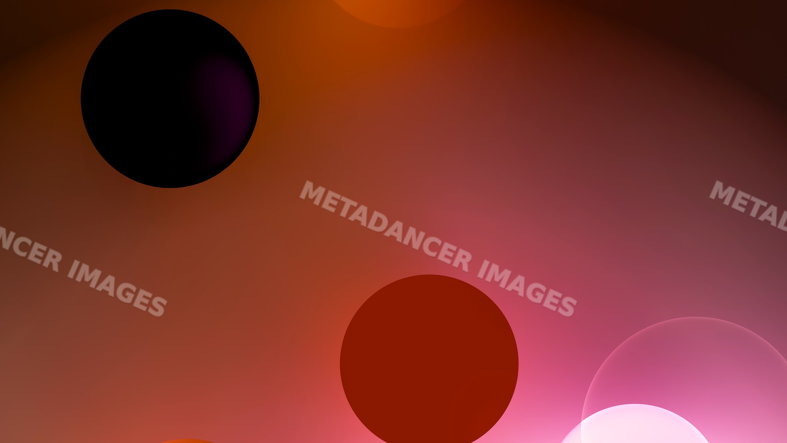 Abstract digital art illustration with colorful glowing circles