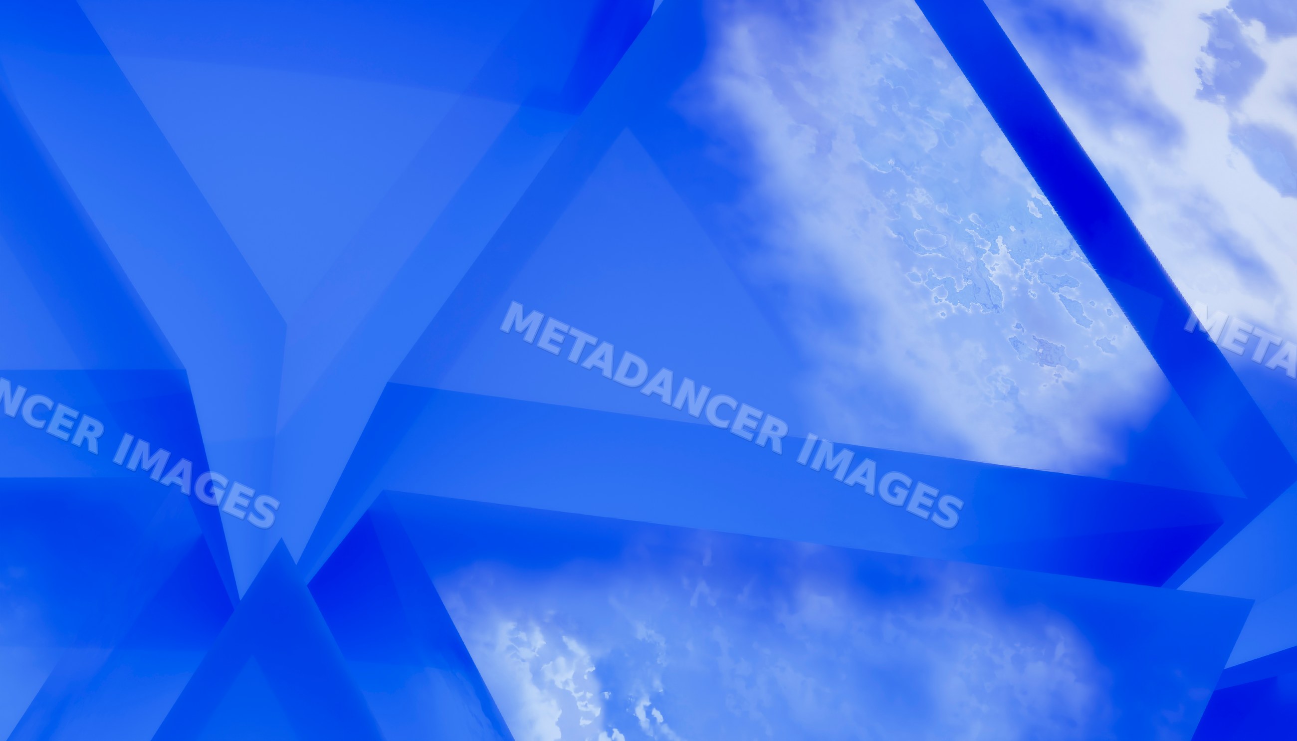 Blue transparency with overlapping triangular geometric abstract