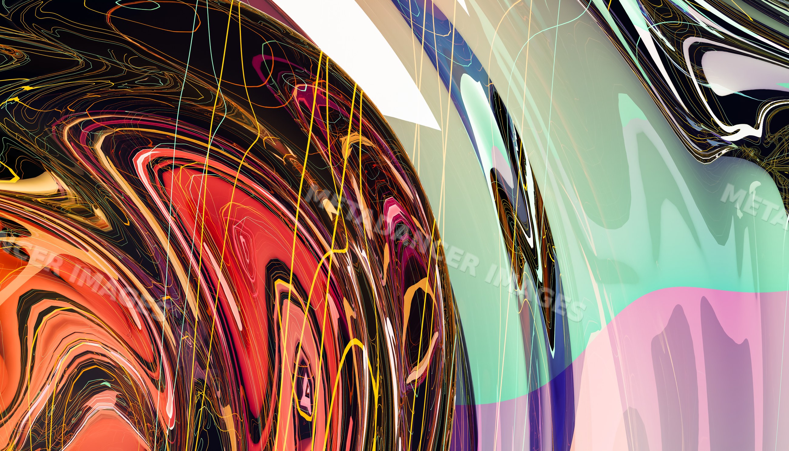 Abstract colorful digital art wallpaper with vibrant fluid patterns