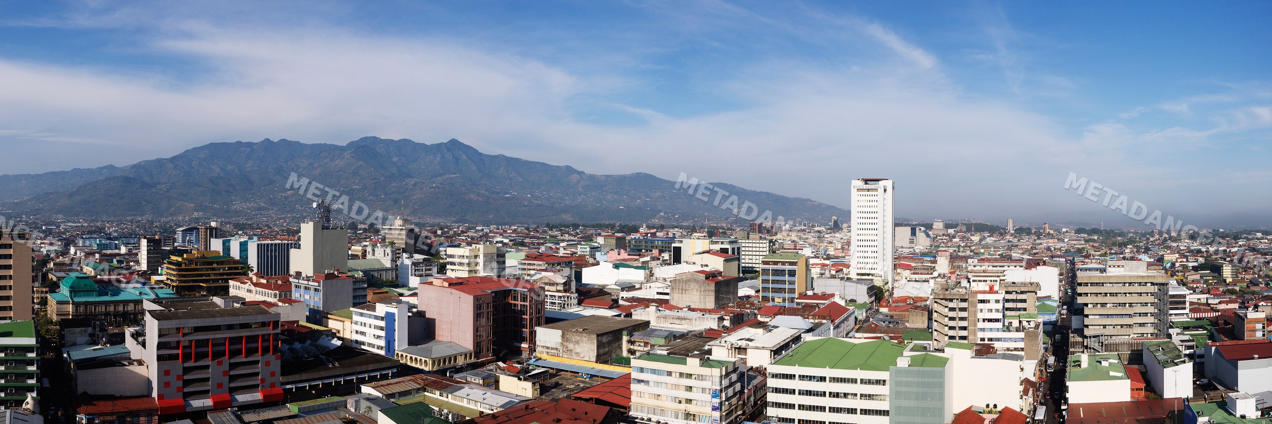 Cityscape of san jose with urban buildings and mountains