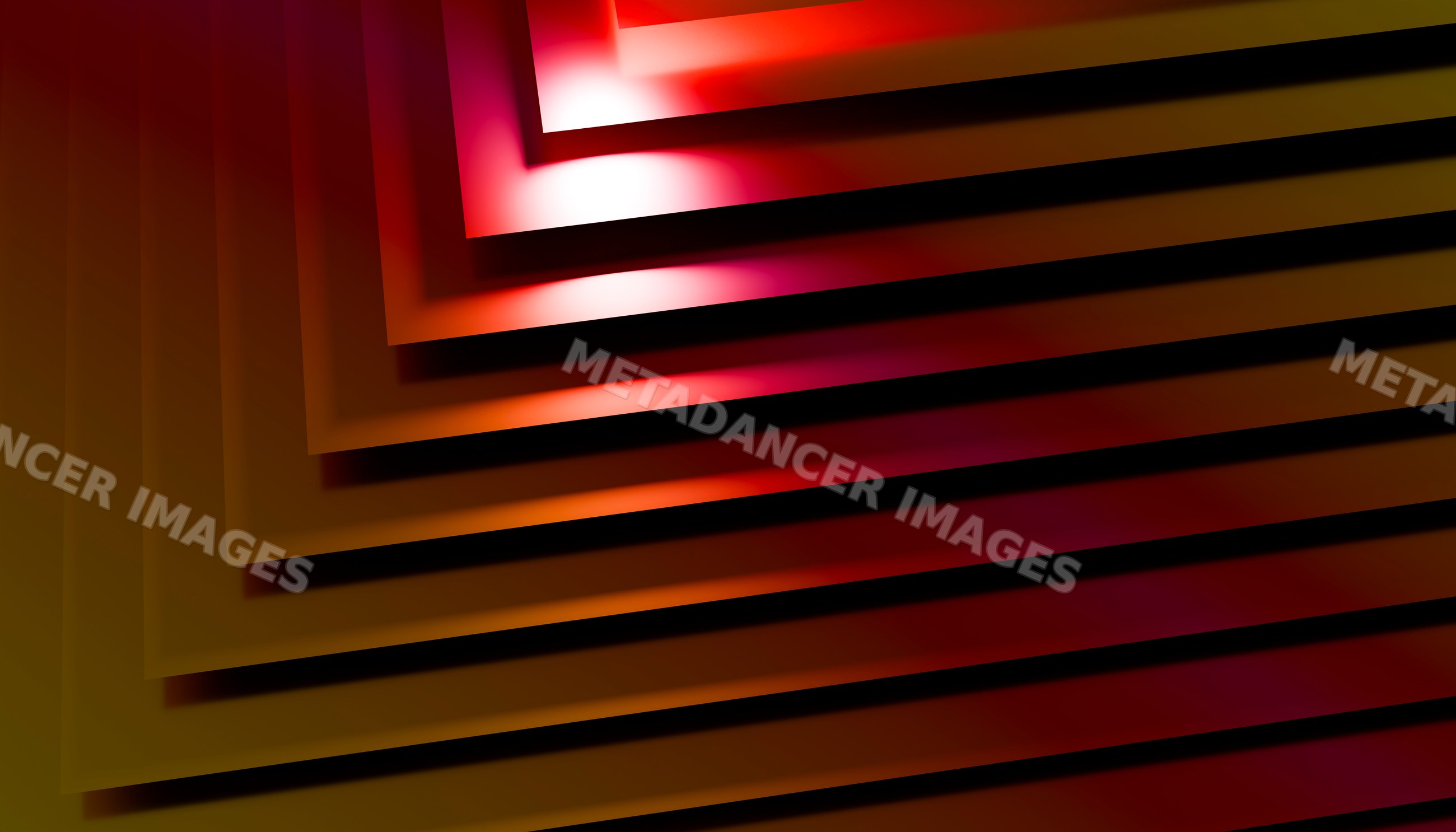 Abstract colorful layered paper art with geometric shapes and shadows