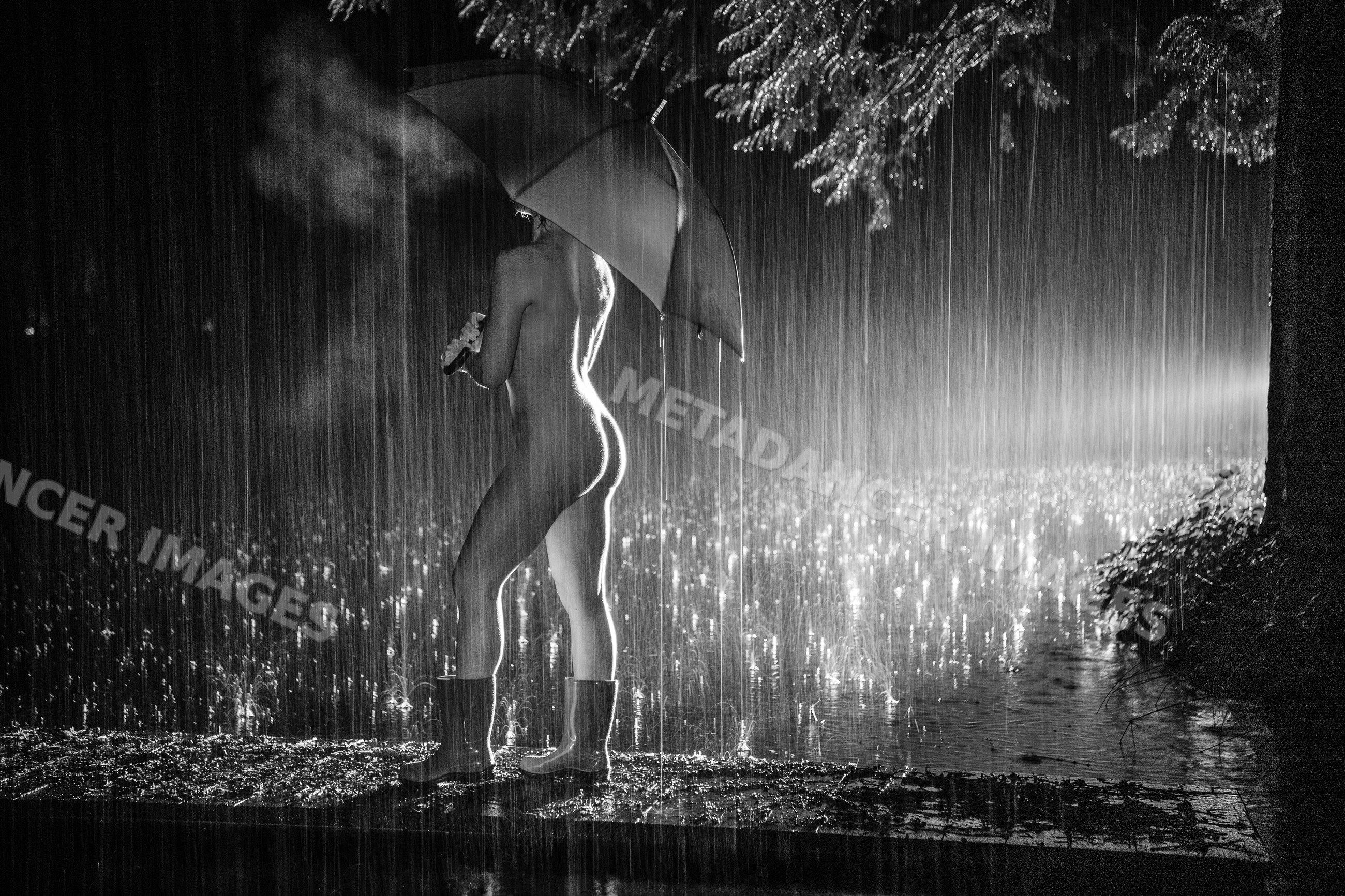 Nude white person standing
