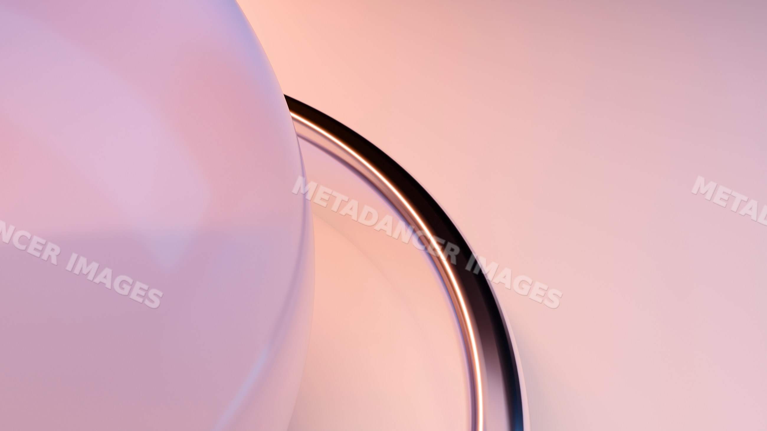 Abstract digital illustration of smooth curved surfaces with pastel