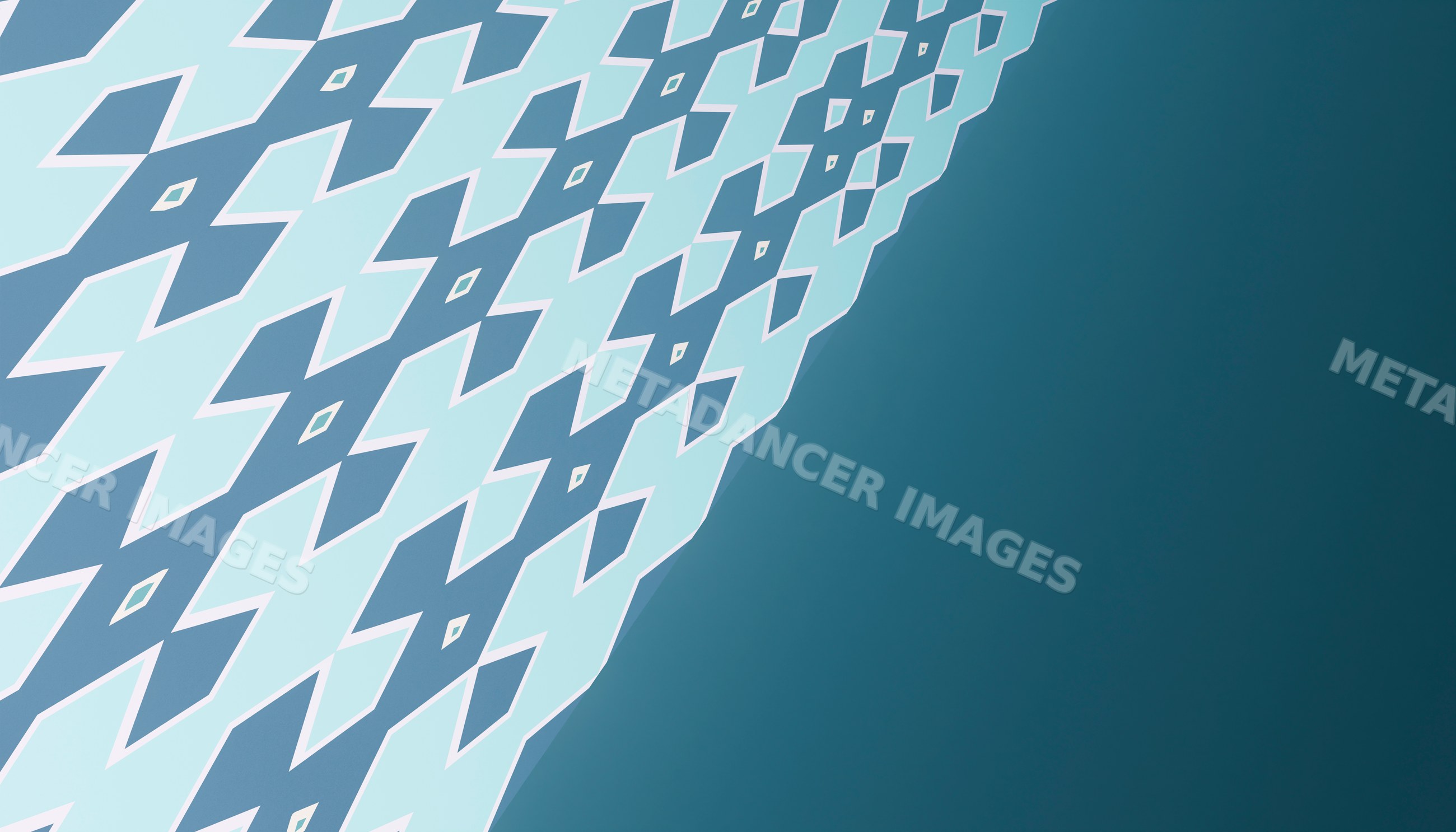 Abstract blue geometric diamond pattern with gradient background