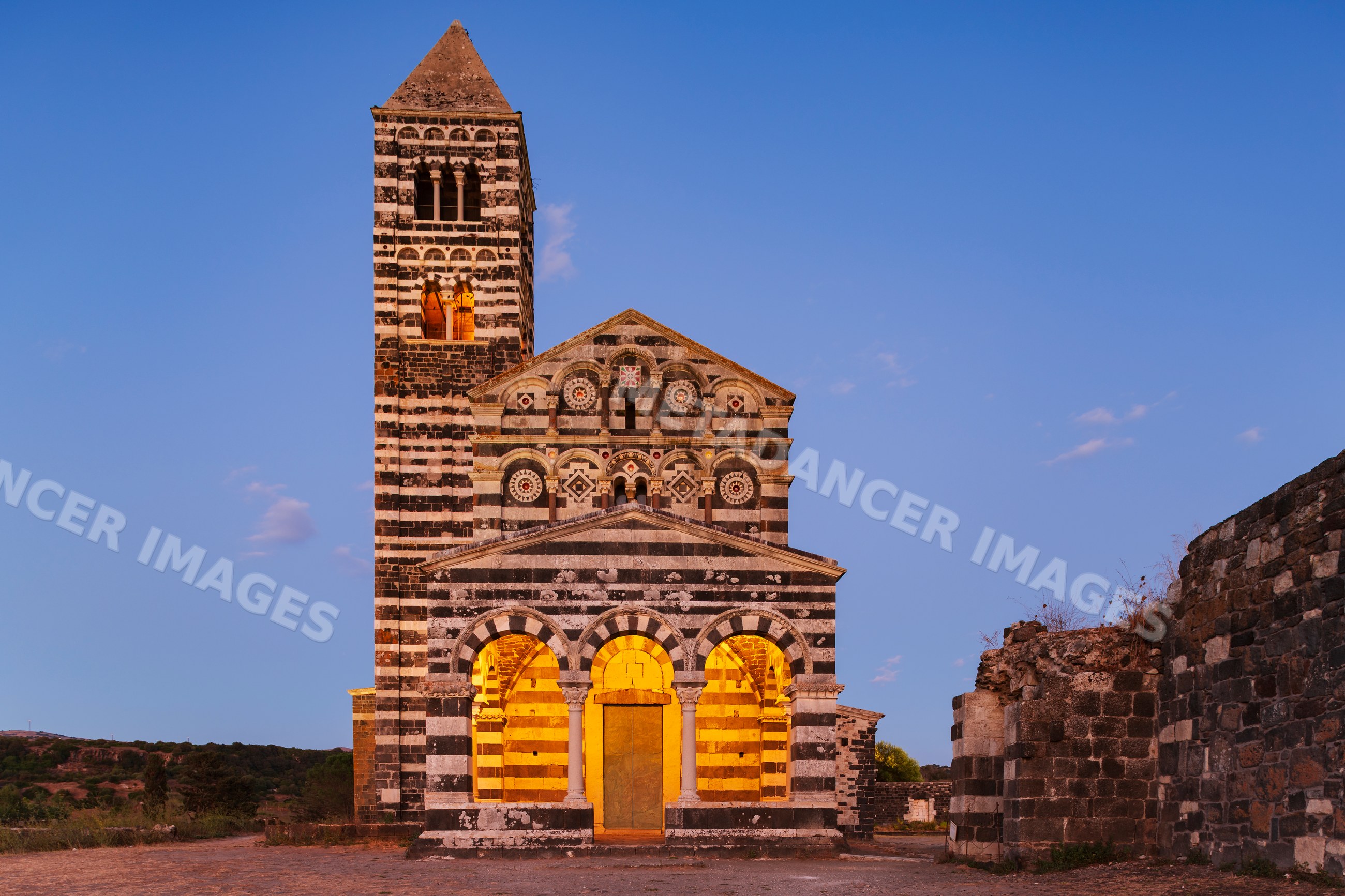 Romanesque church of the holy trinity saccargia in sardinia, italy