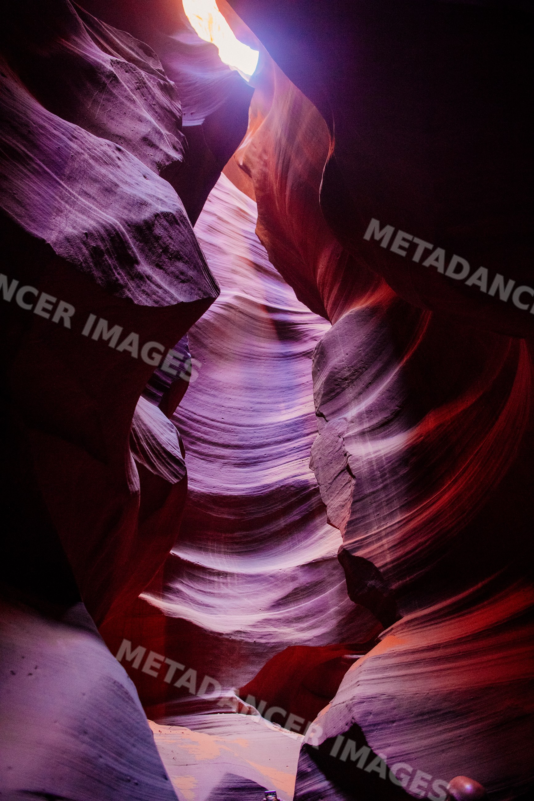 Antelope canyon sandstone walls with natural light