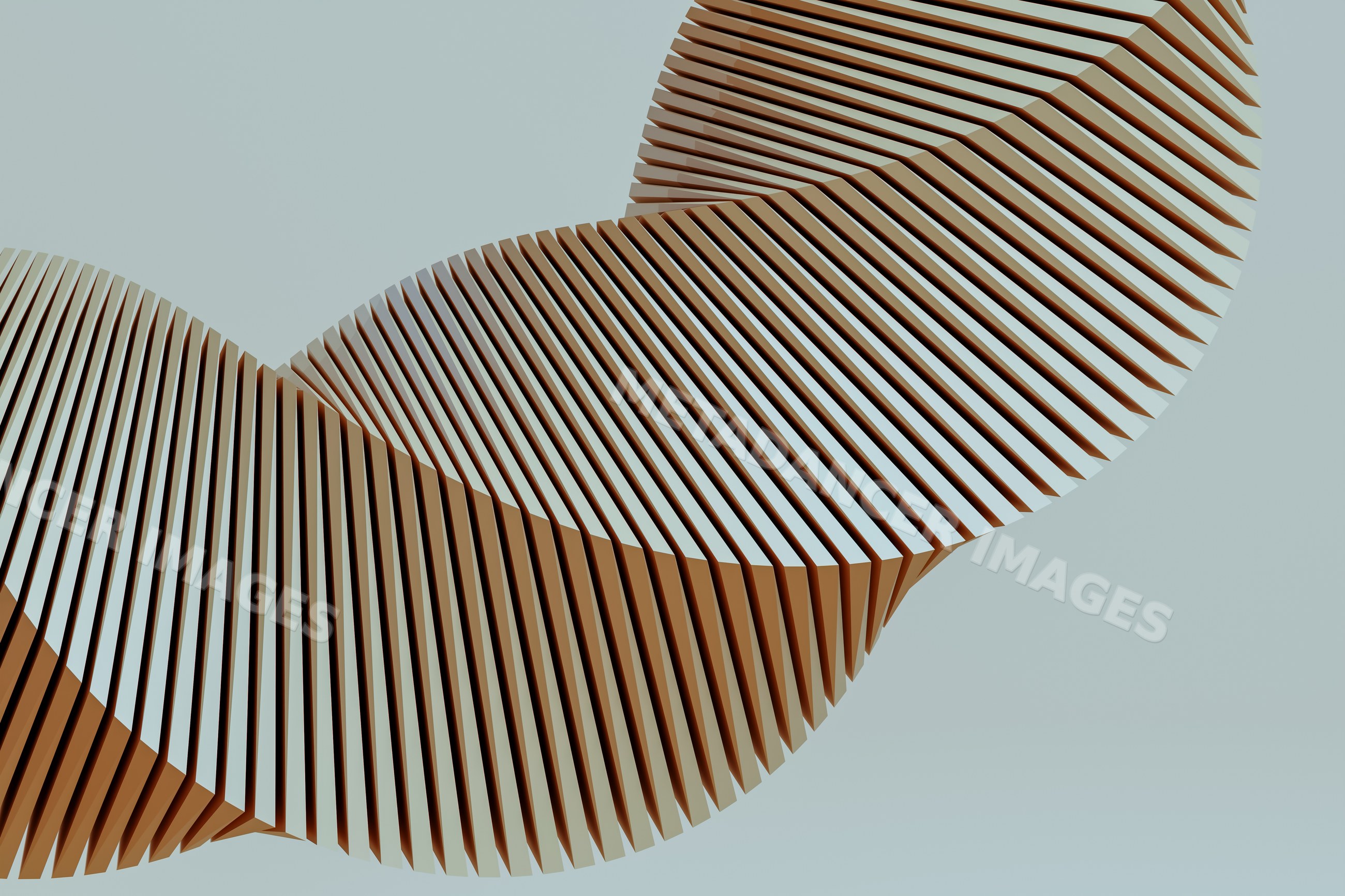 Abstract render background with curved brown linear wave design