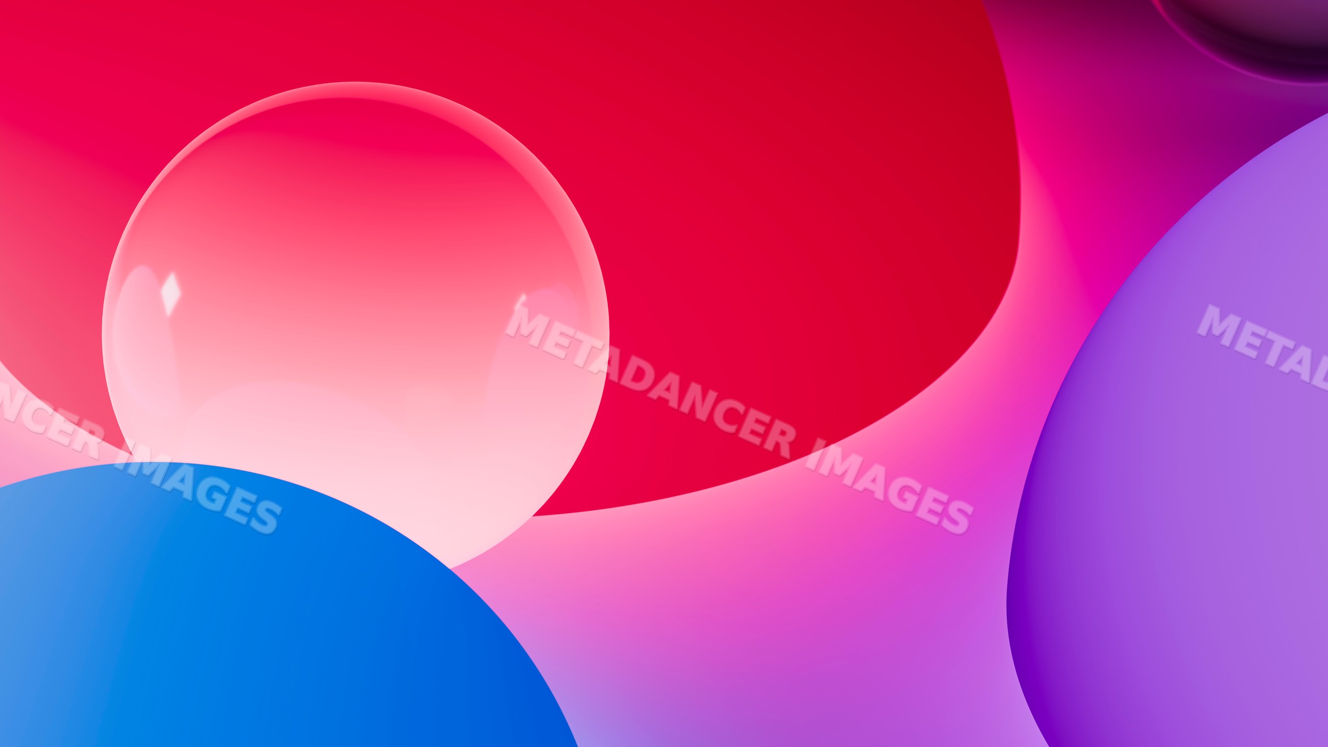 Abstract colorful digital illustration with smooth curved shapes