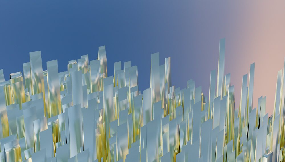 Abstract geometric glass shards create a modern artistic pattern