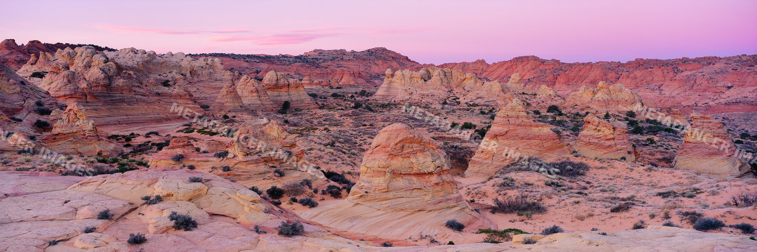 Rock formations at coyote butte desert landscape USA