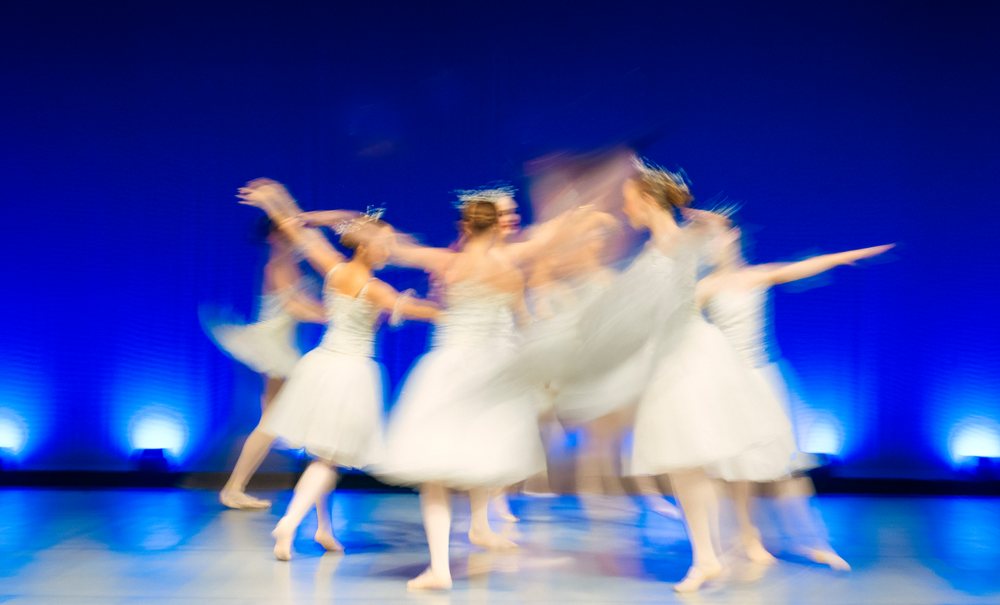 Ballet dancers performing a holiday ballet on stage in Bainbridge