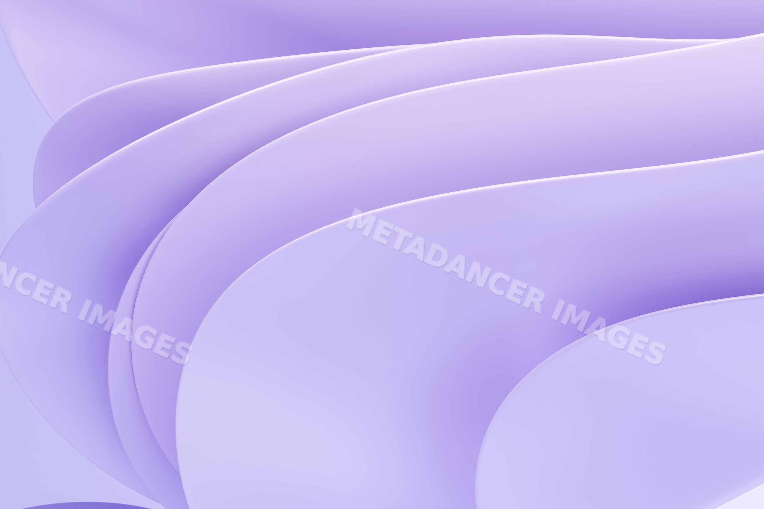 Abstract digital 3d render with smooth purple curved layers