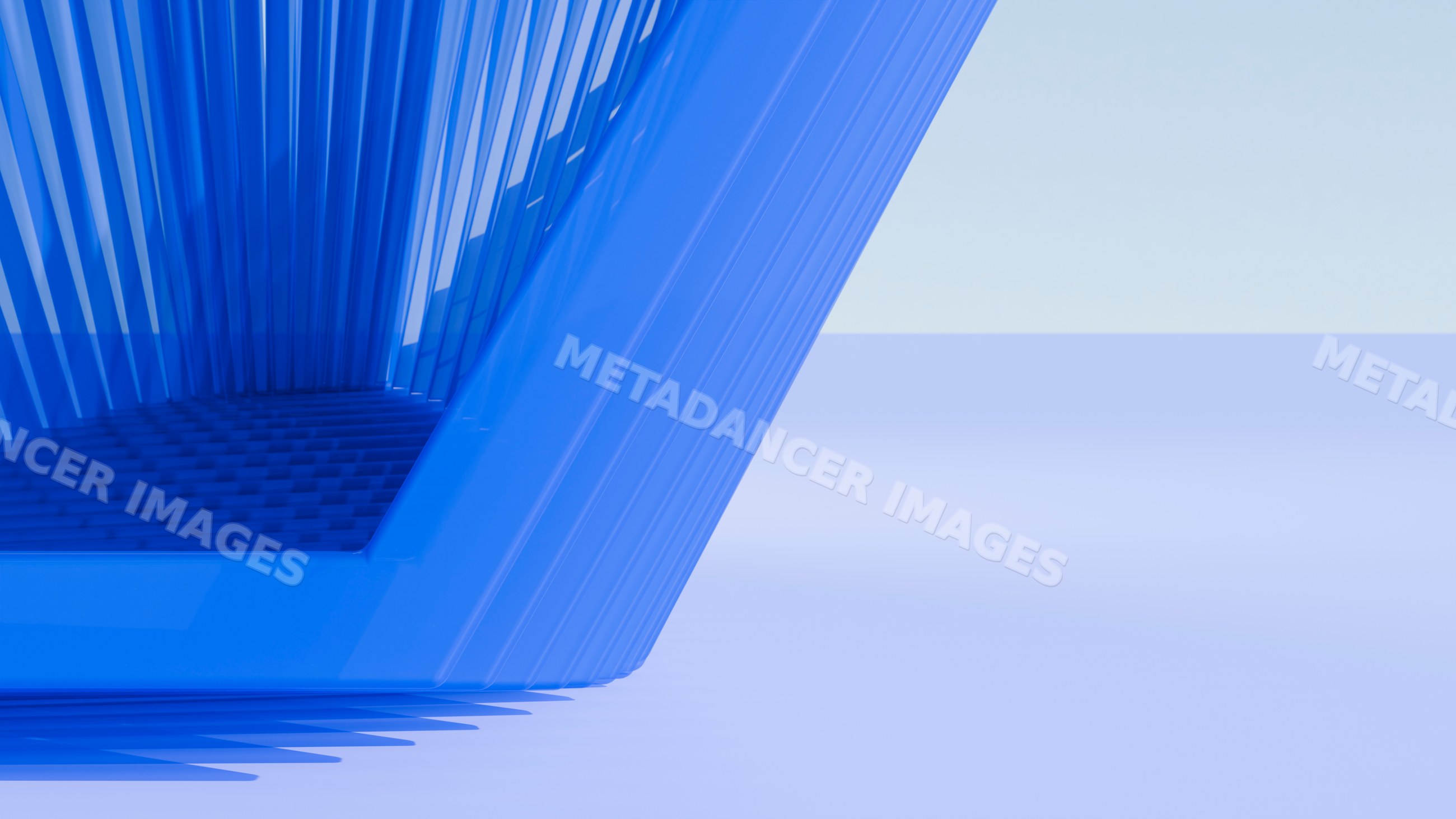 Abstract blue geometric structure with modern design in minimal style