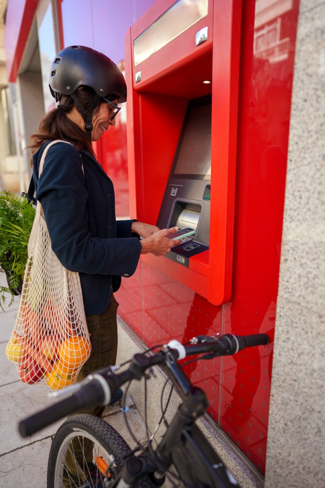 Hispanic woman using smartphone