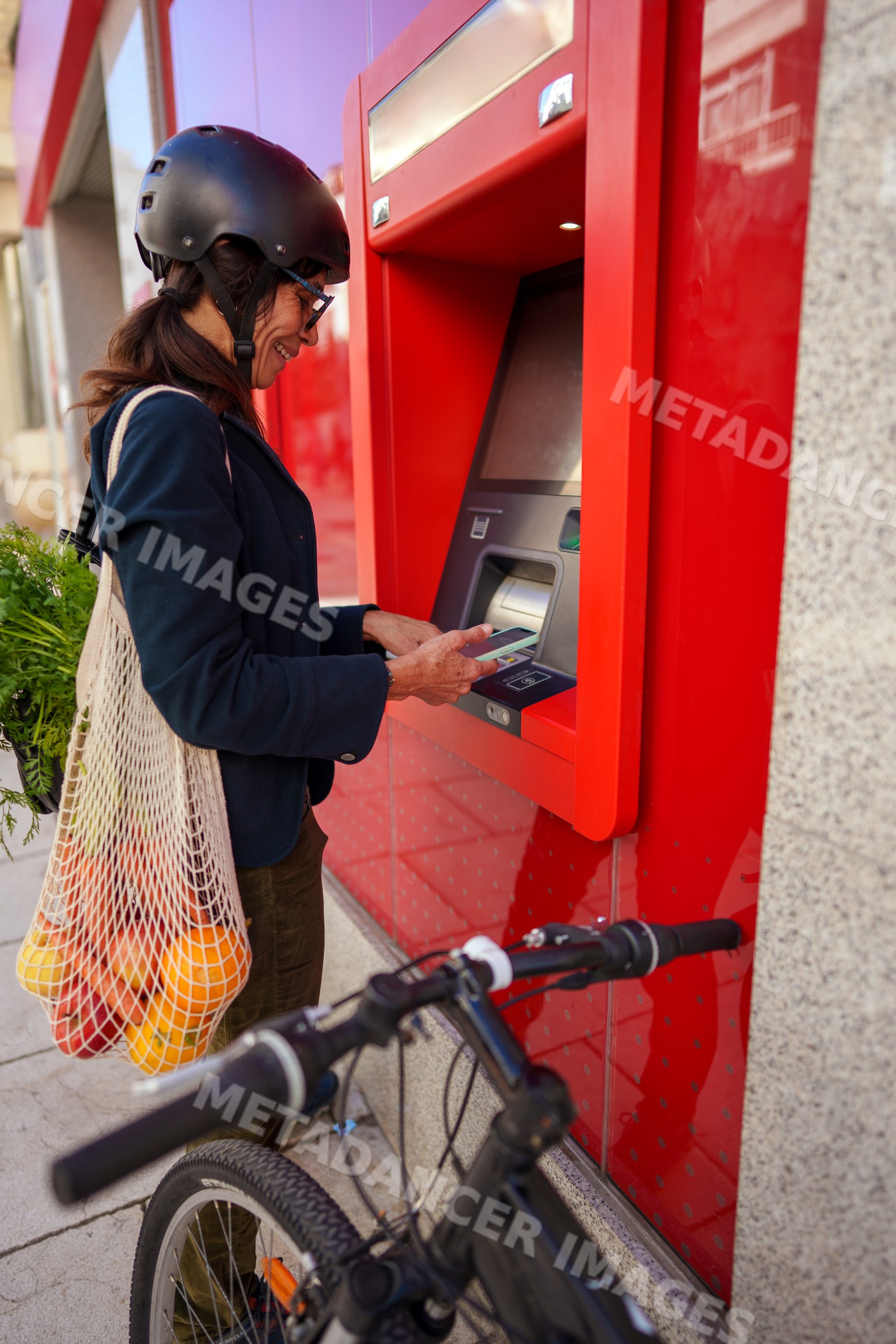 Hispanic woman using smartphone
