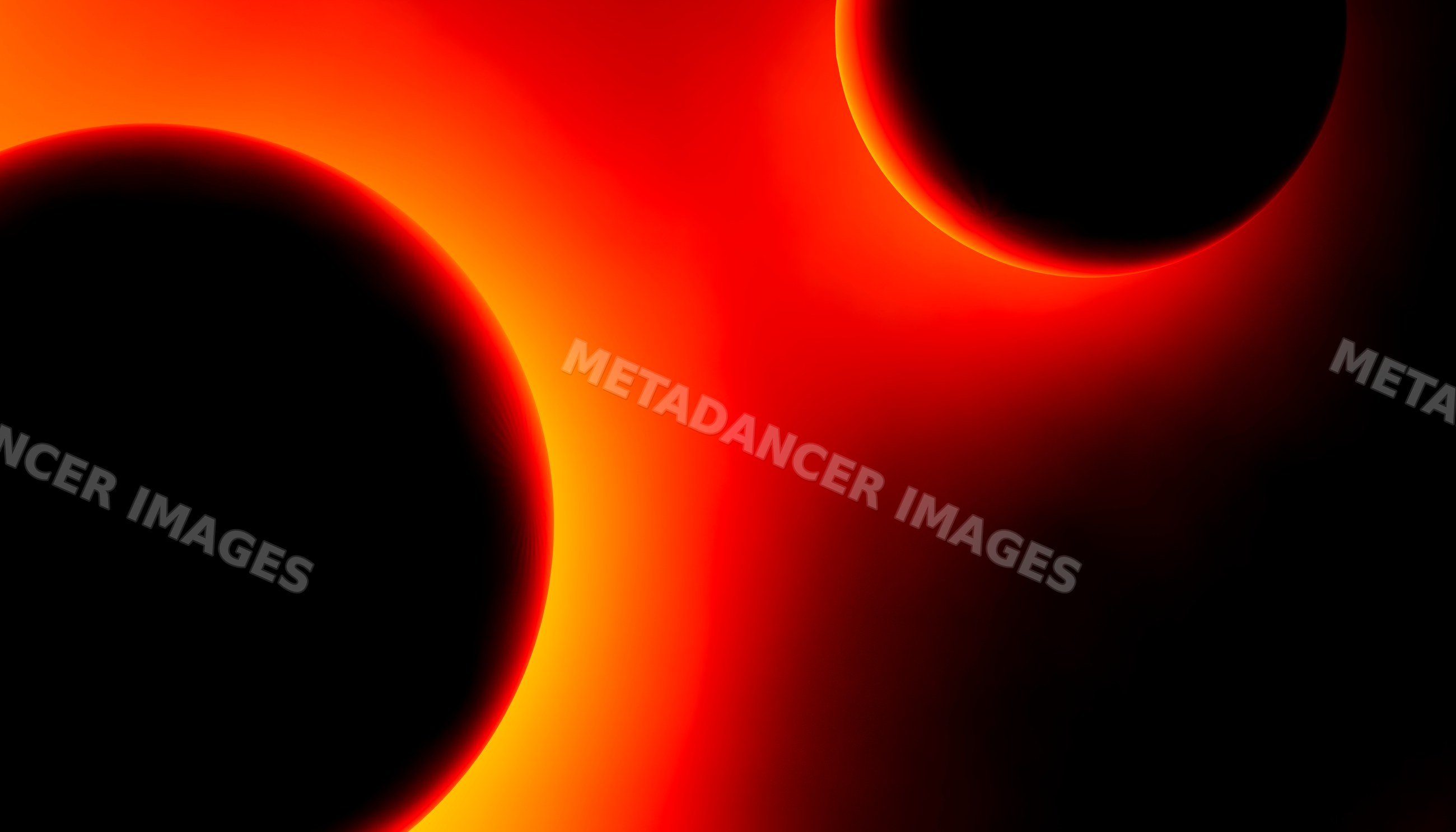 A digital illustration of a solar eclipse with glowing orange and red