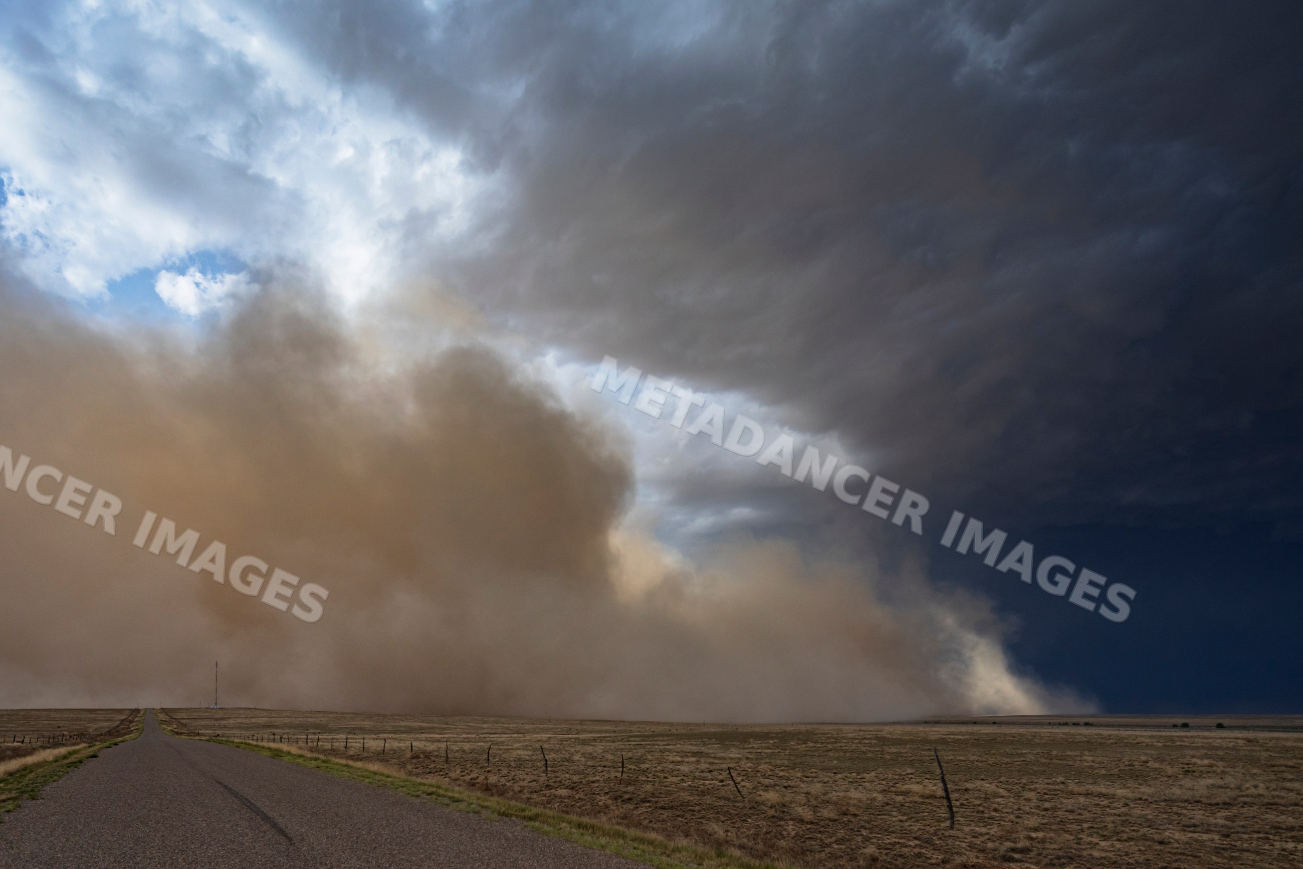 Approaching Haboob Dust Storm advancing over dry terrain