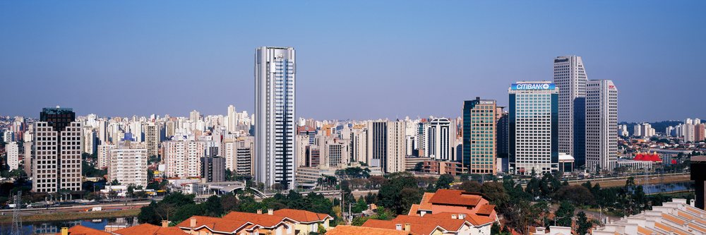 Sao paulo skyline with skyscrapers and urban landscape