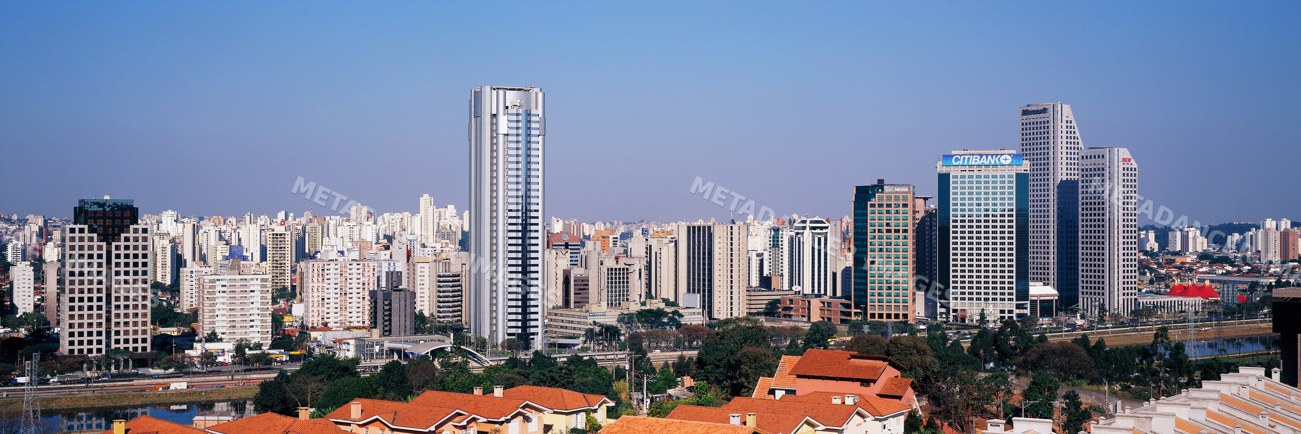 Sao paulo skyline with skyscrapers and urban landscape