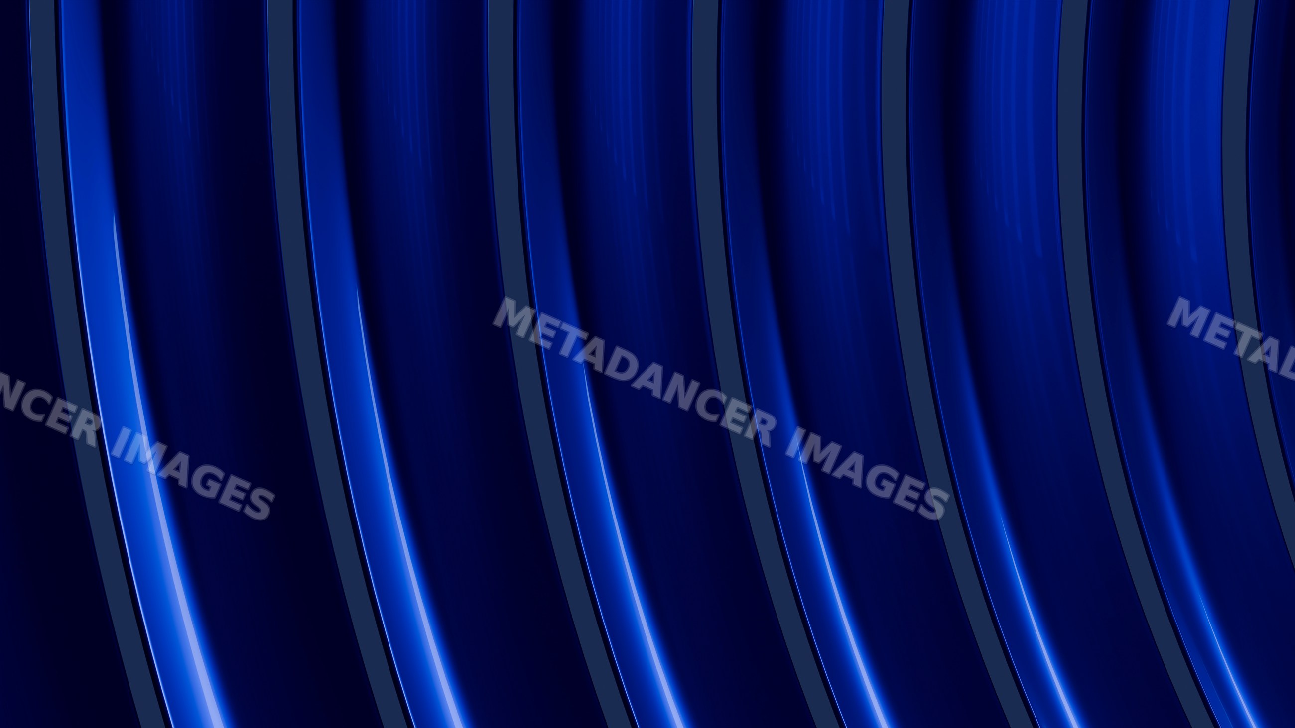 Abstract blue curved wave pattern with smooth shiny texture