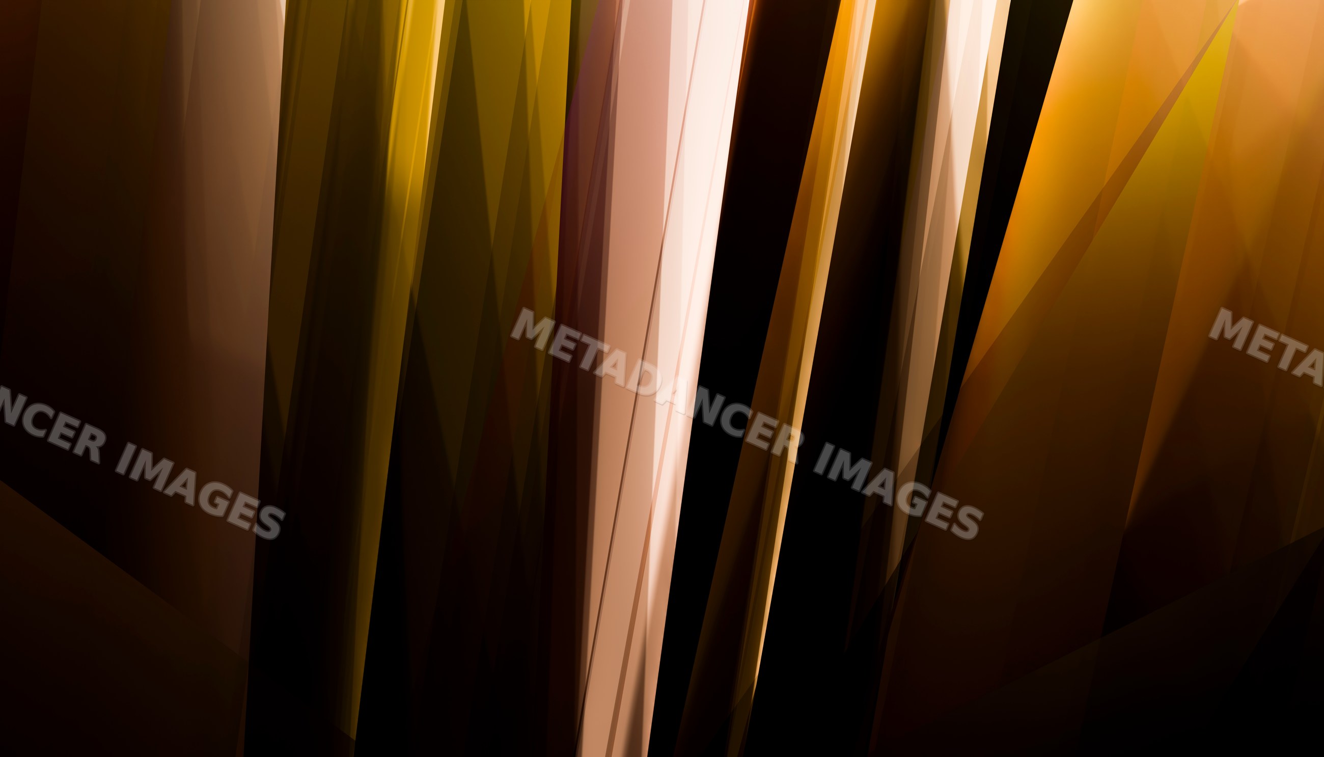 Abstract digital artwork with layered gold and brown geometric shapes