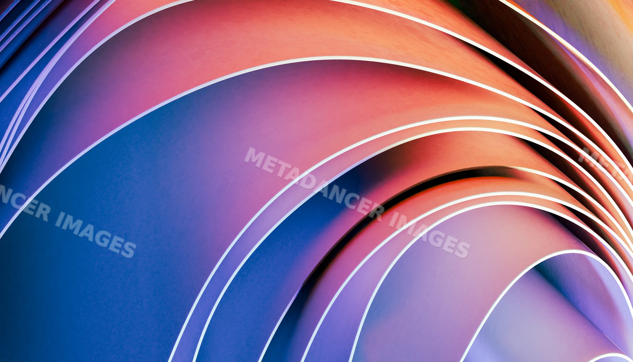 Colorful abstract curved shapes with gradient lighting