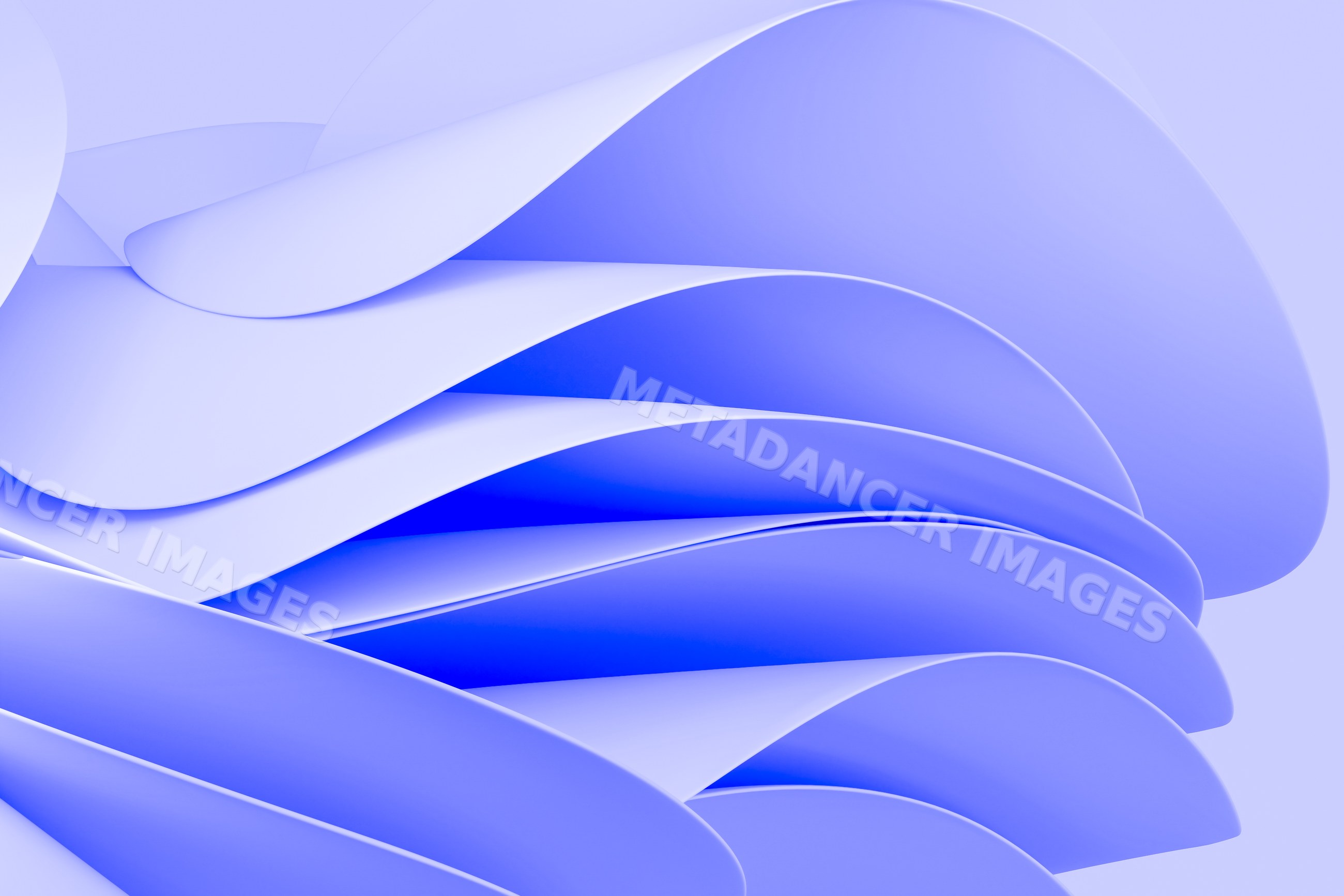 Abstract blue layered curves creating a smooth flowing digital design