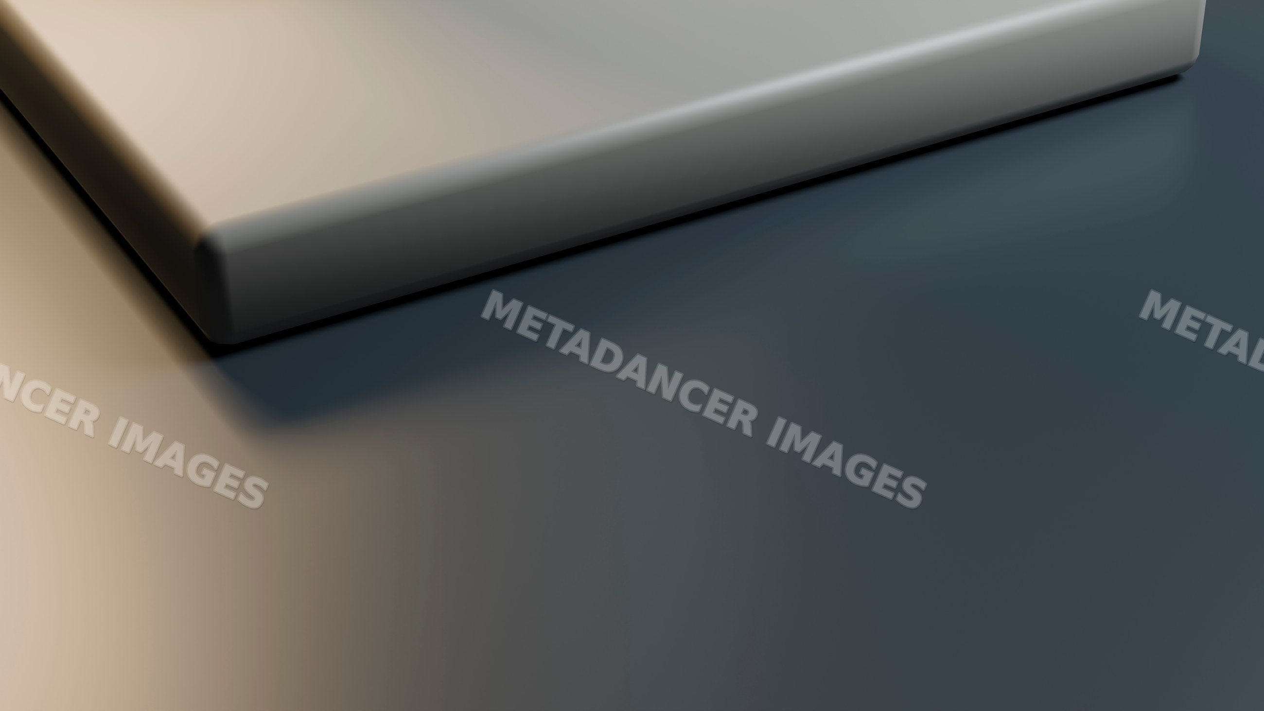 Empty rectangular plate on dark minimalist surface