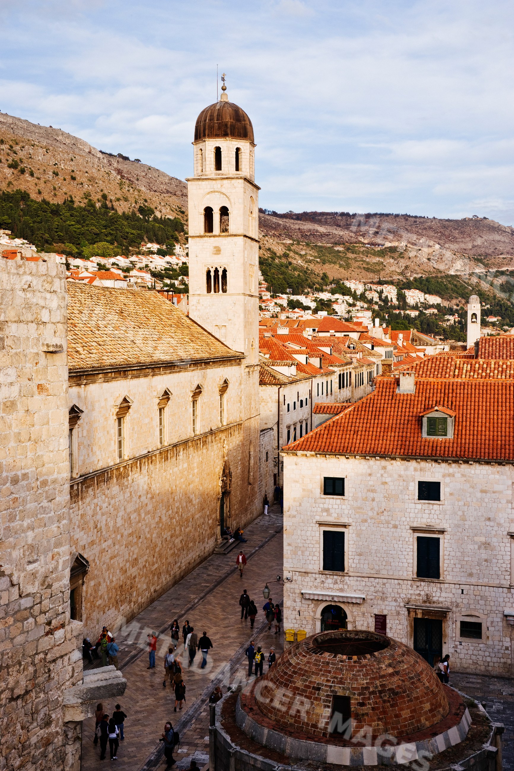 Historic old city of dubrovnik featuring stone buildings and red roofs