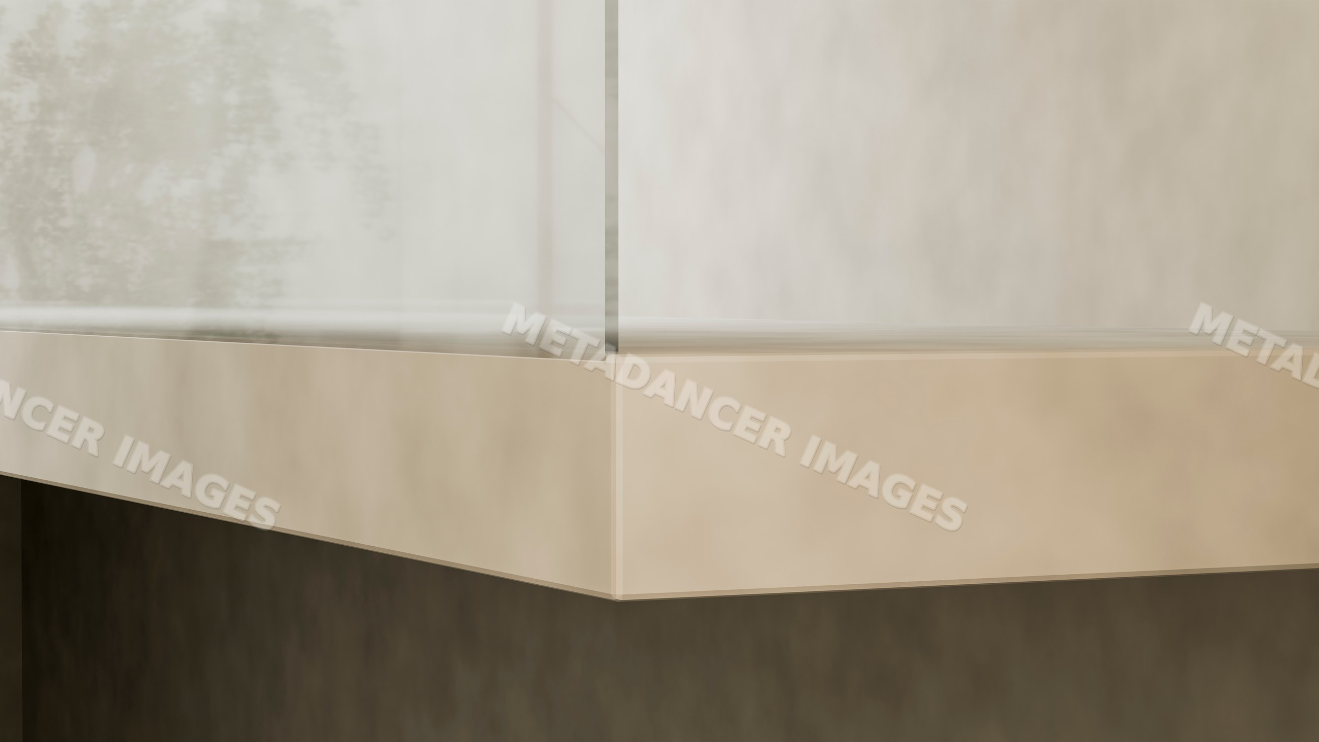 Corner of beige textured wall in modern interior design