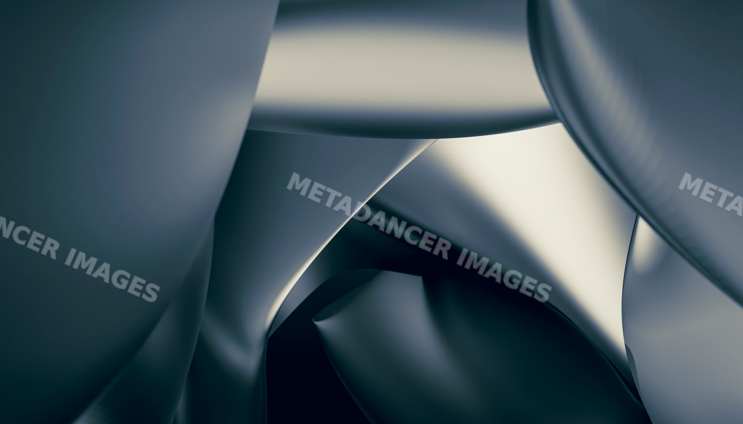Abstract smooth curved shapes create a futuristic digital art