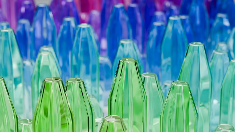 Abstract illustration of colorful green, blue