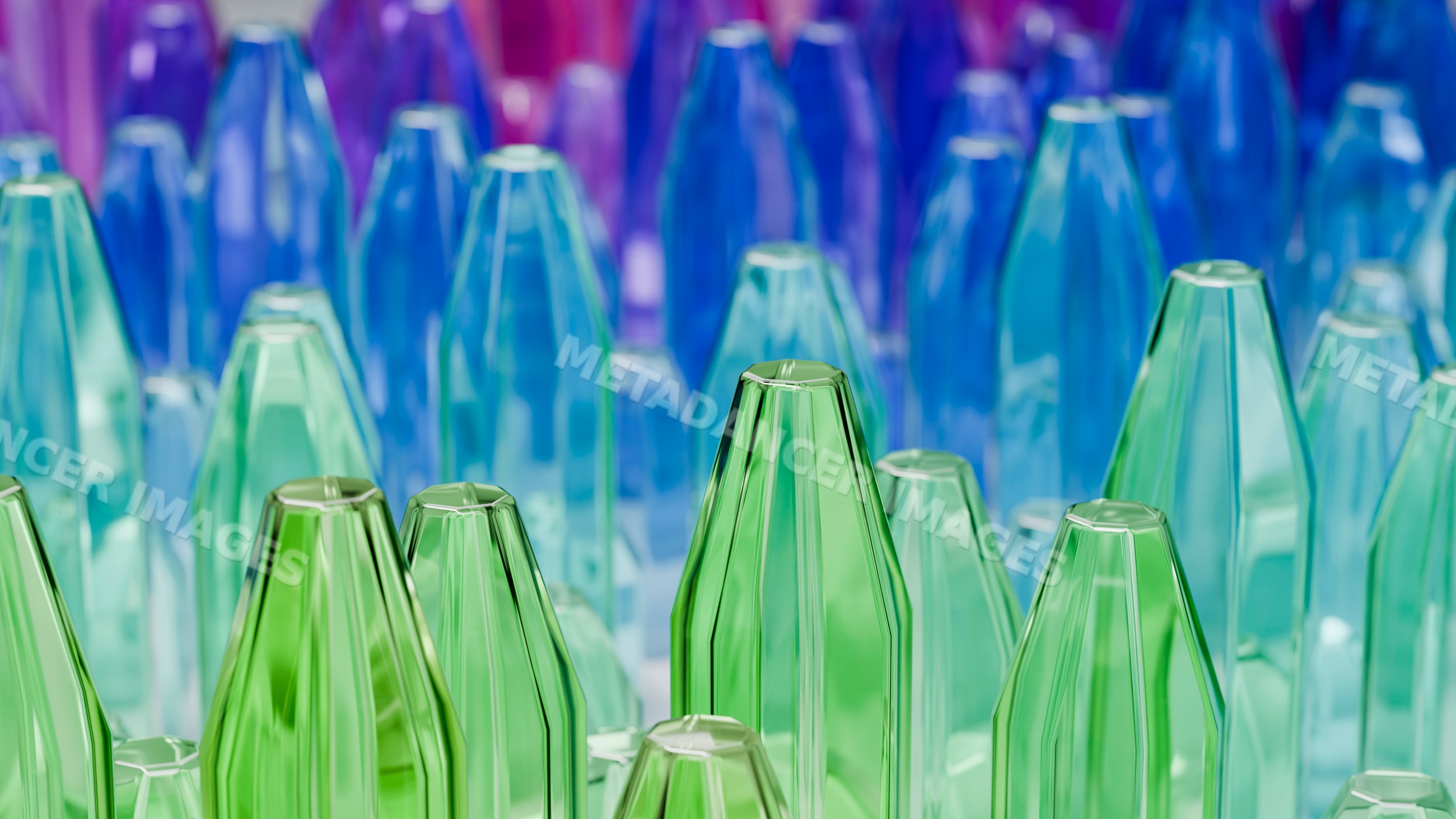 Abstract illustration of colorful green, blue