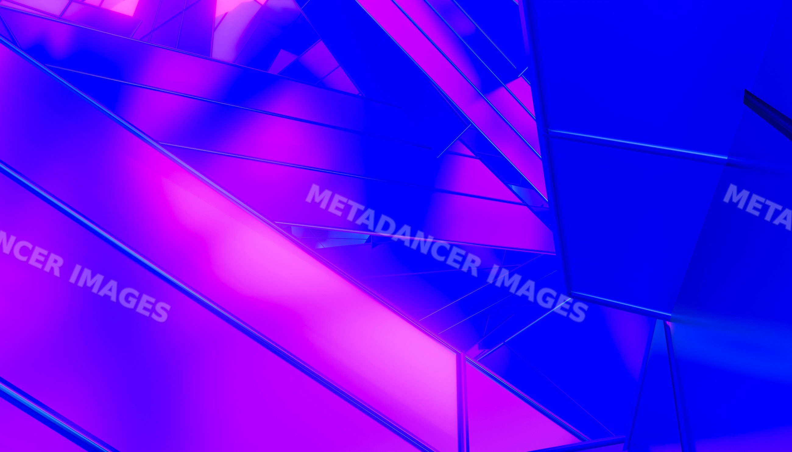 A 3d rendering of an abstract geometric structure with vibrant colors