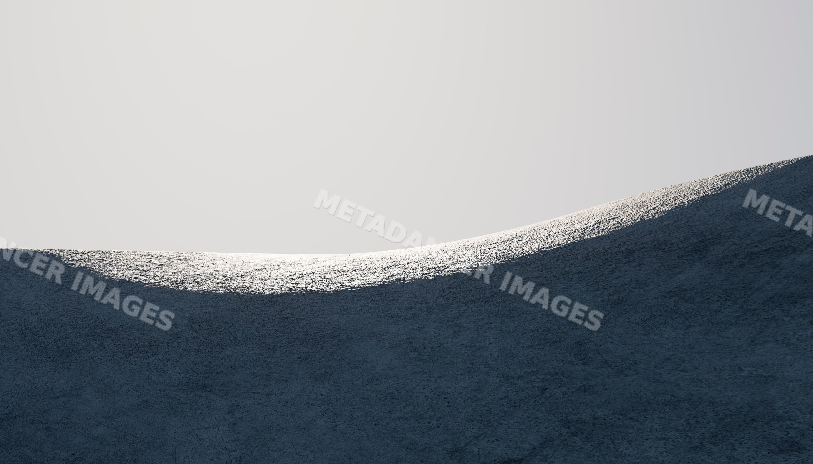 Smooth curved surface casting shadow with soft light and texture